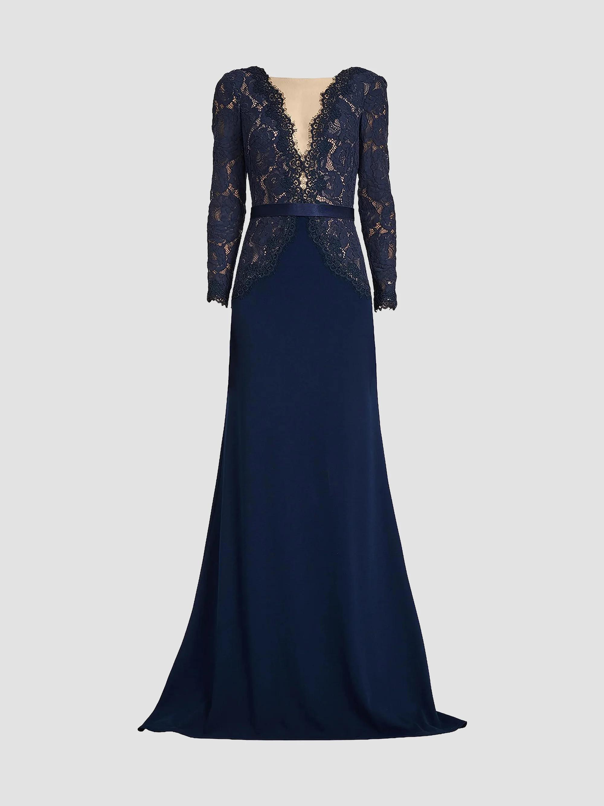 Tadashi Shoji Cold-Shoulder Corded Lace Gown | Saks Fifth Avenue