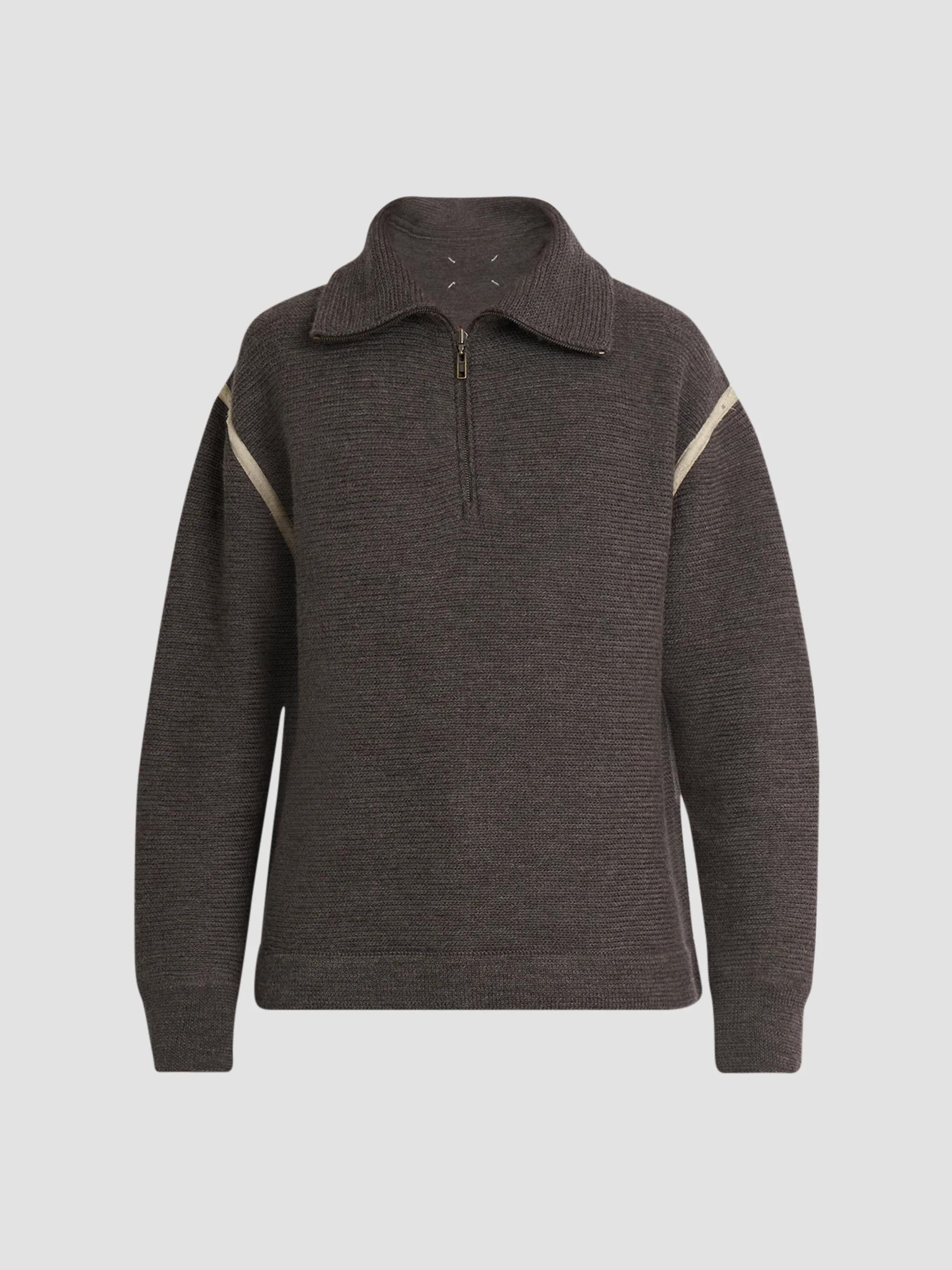 Dries Van Noten Monty Rib-Knit Wool Zip-Front Sweater | Saks Fifth