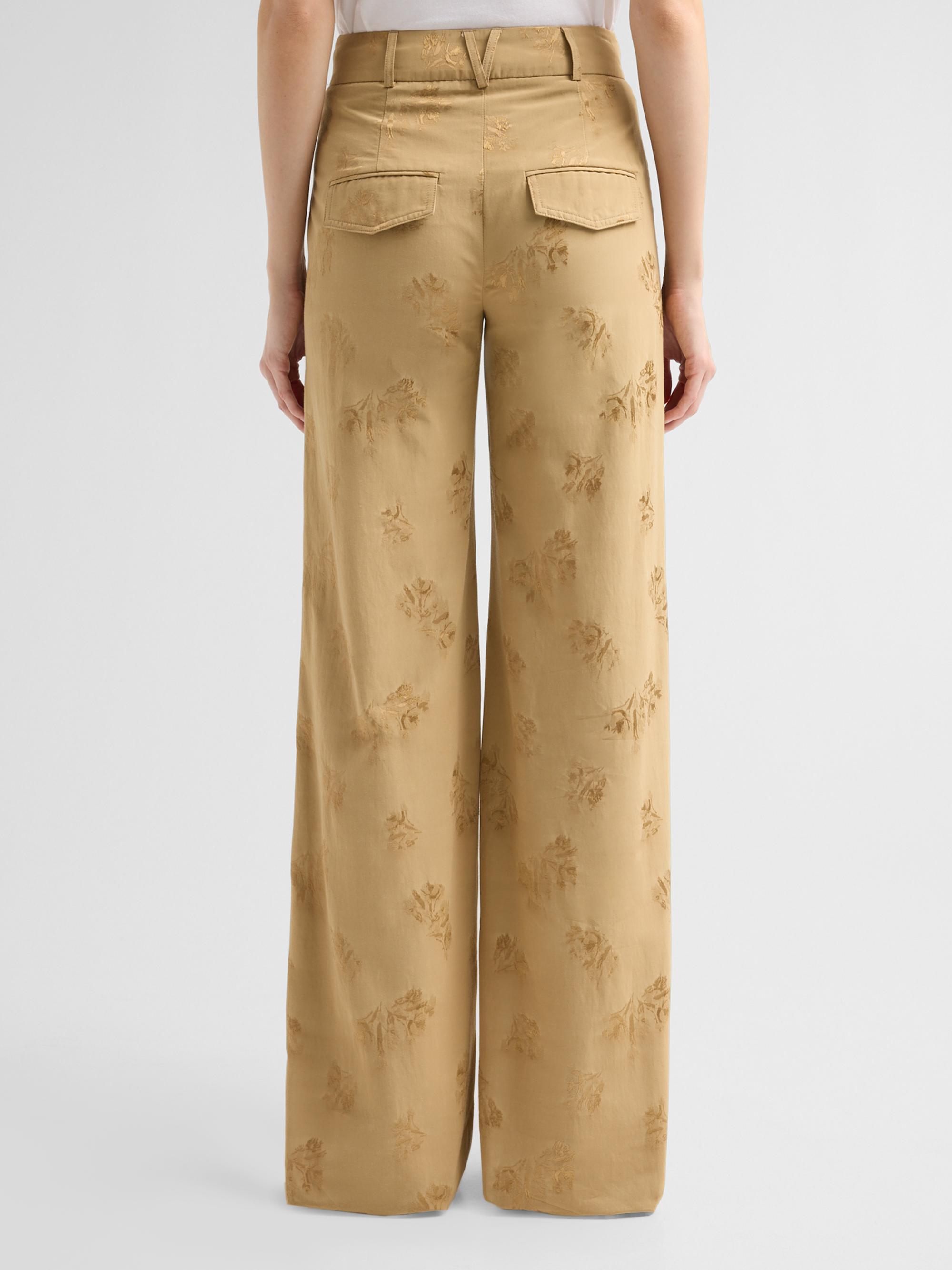 Veronica Beard Women's Cole Paisley Cotton-Blend Pants - Sand | Thumbnail 3