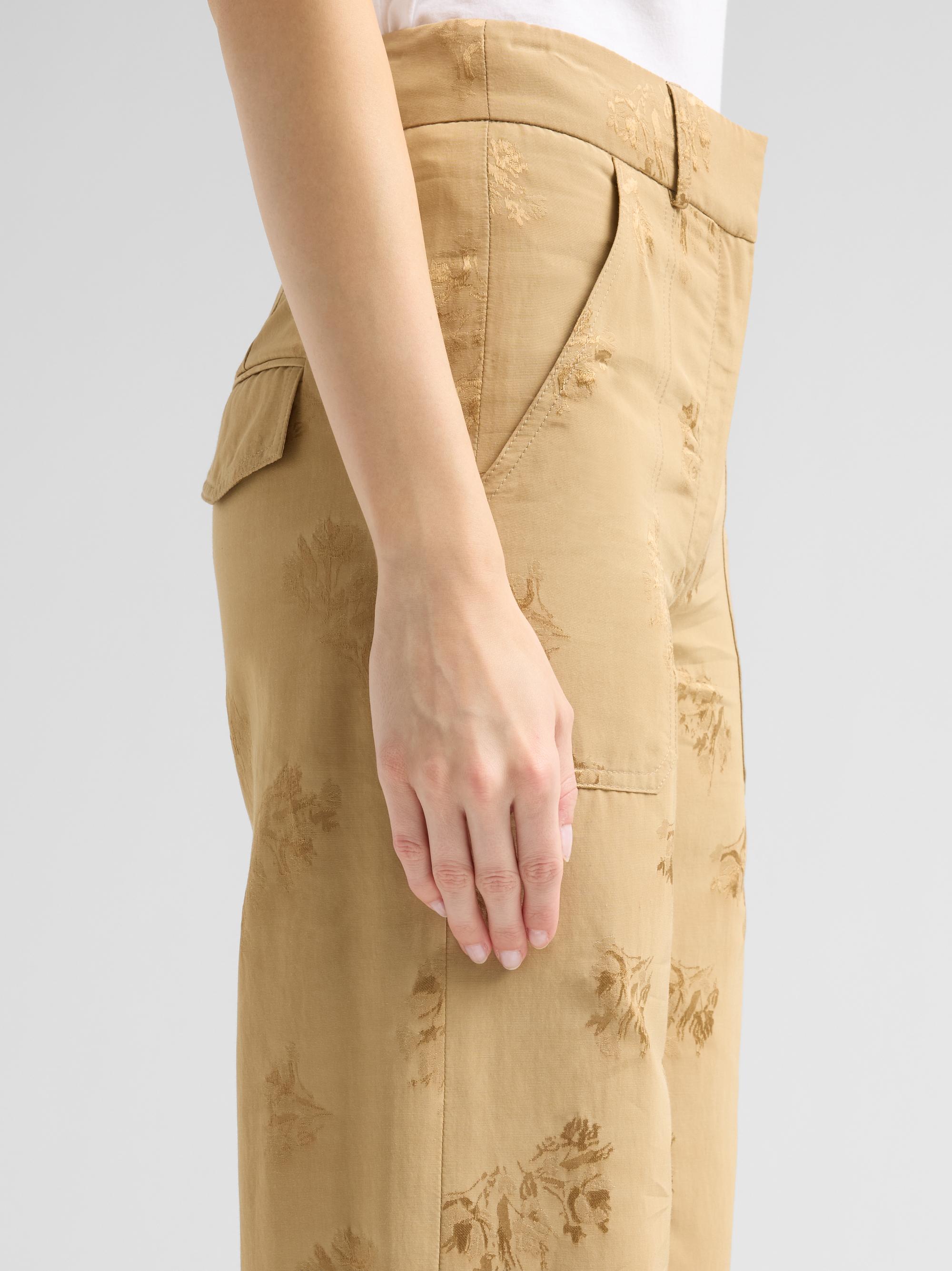 Veronica Beard Women's Cole Paisley Cotton-Blend Pants - Sand | Thumbnail 5