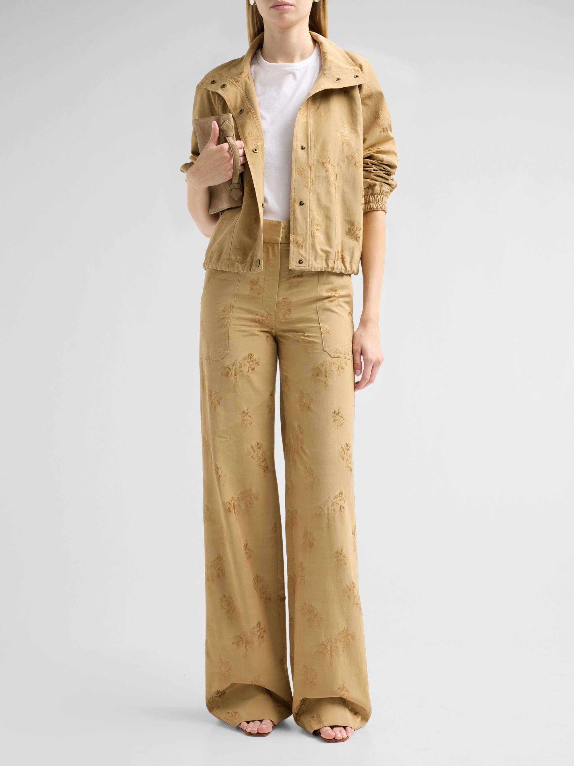 Veronica Beard Women's Cole Paisley Cotton-Blend Pants - Sand | Thumbnail 2
