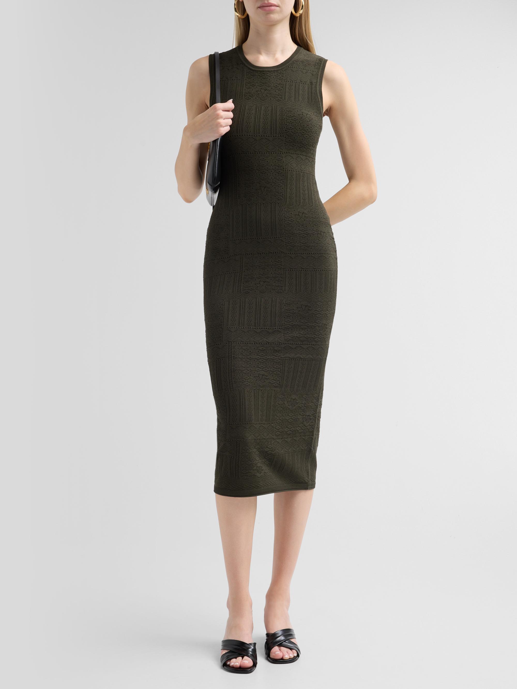 veronica beard armelle knit dress Tamiko Midi | Loden parent-family-sku:262-WRD0337-FB0162-001