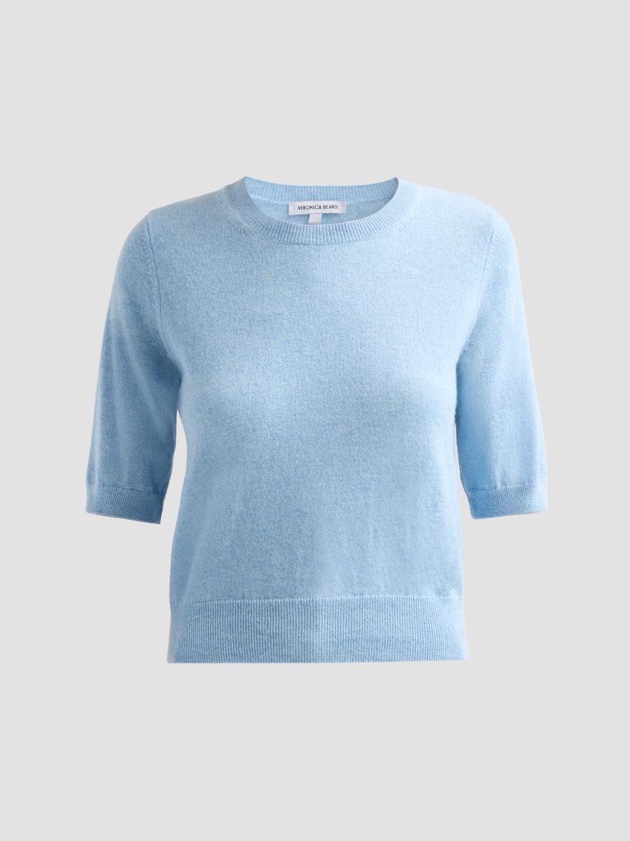 Veronica Beard Women's Shana Cashmere Sweater In Pale Blue River Melange