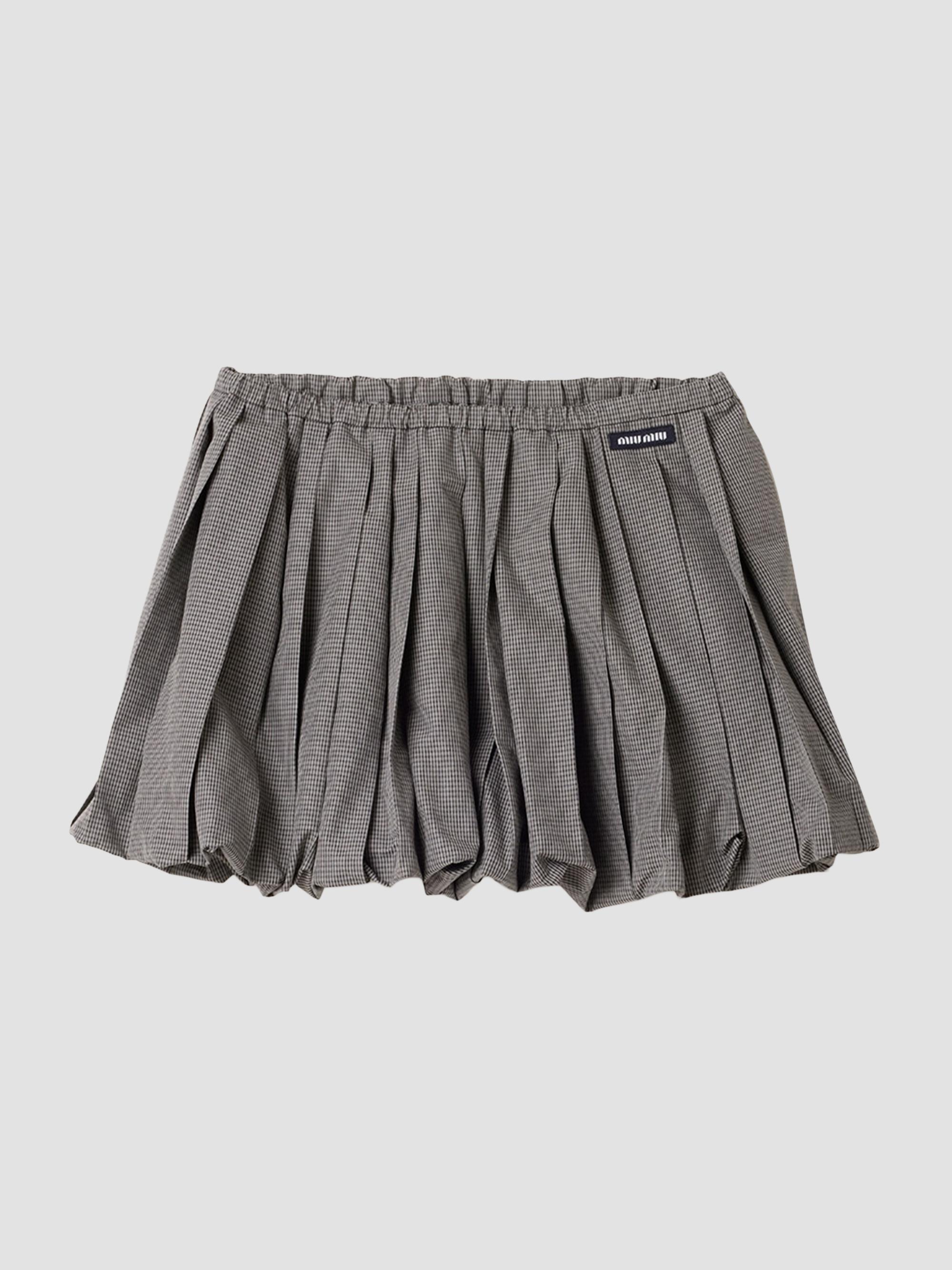 Miu Miu Checked Flannel Mini Skirt | Saks Fifth Avenue