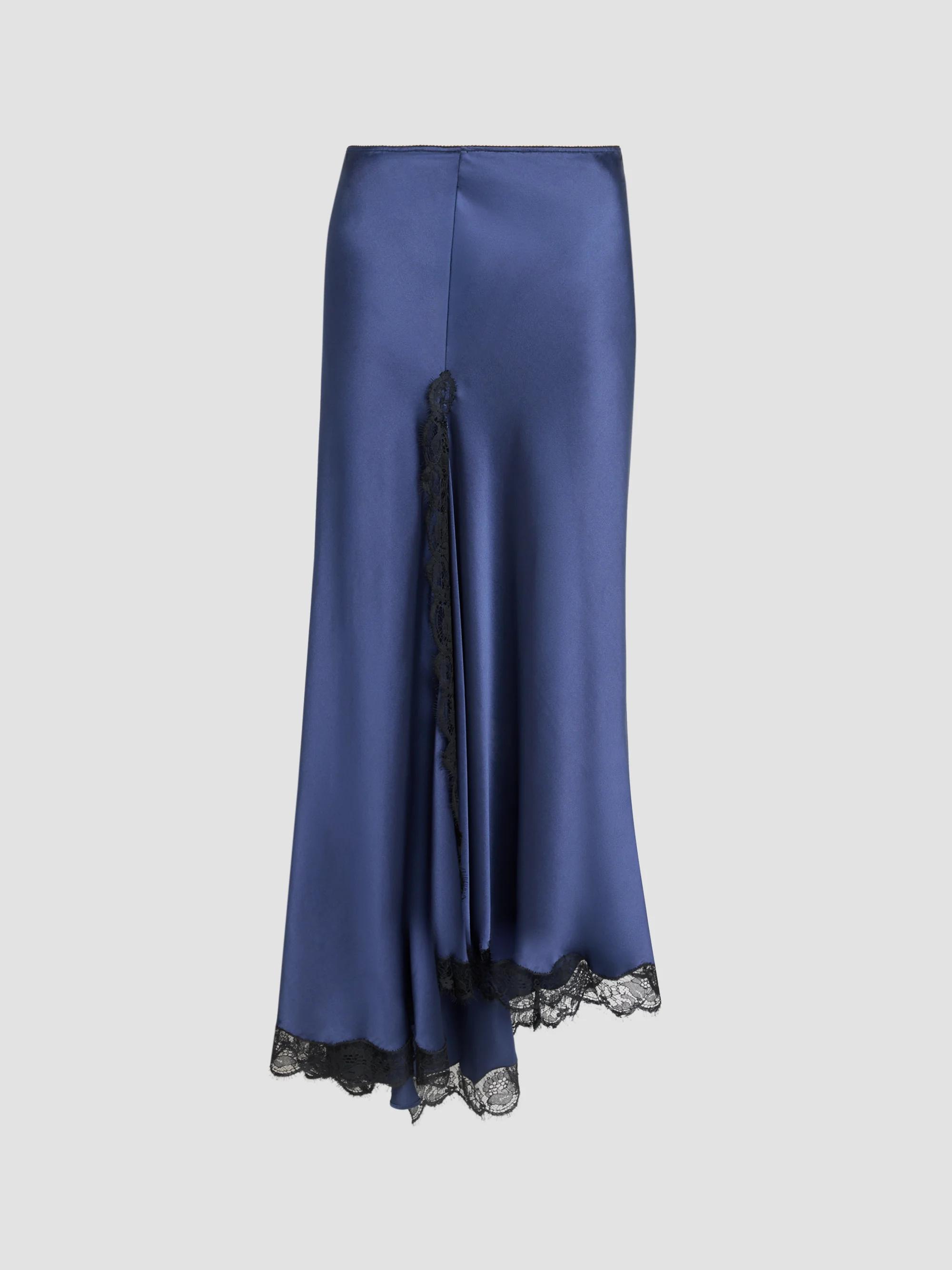 Courreges Infinity Heritage Asymmetric Satin Maxi Skirt | Saks
