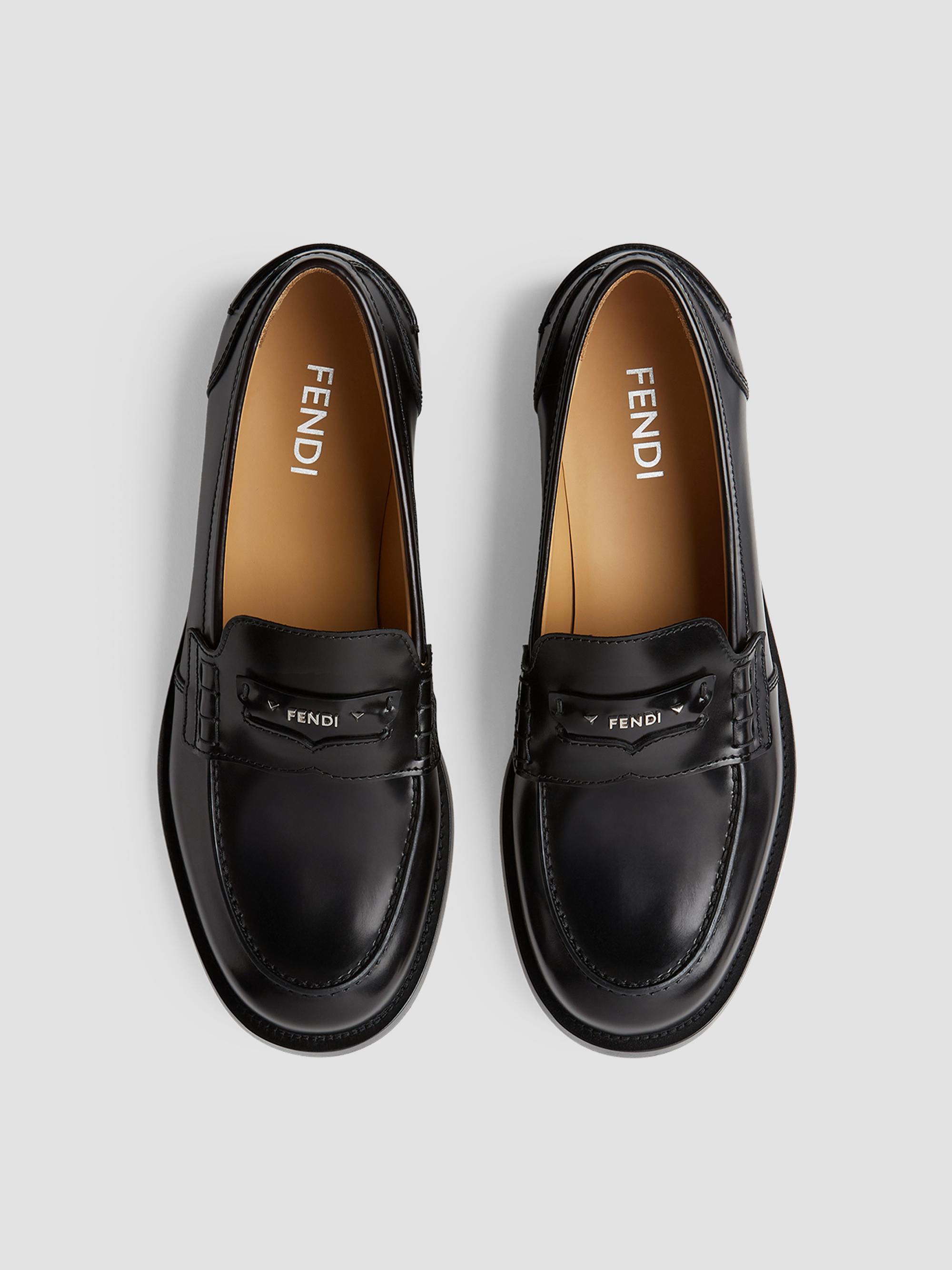 FENDI ロゴローファー 6.5 Fendi Logo Leather Loafers | Saks Fifth Avenue