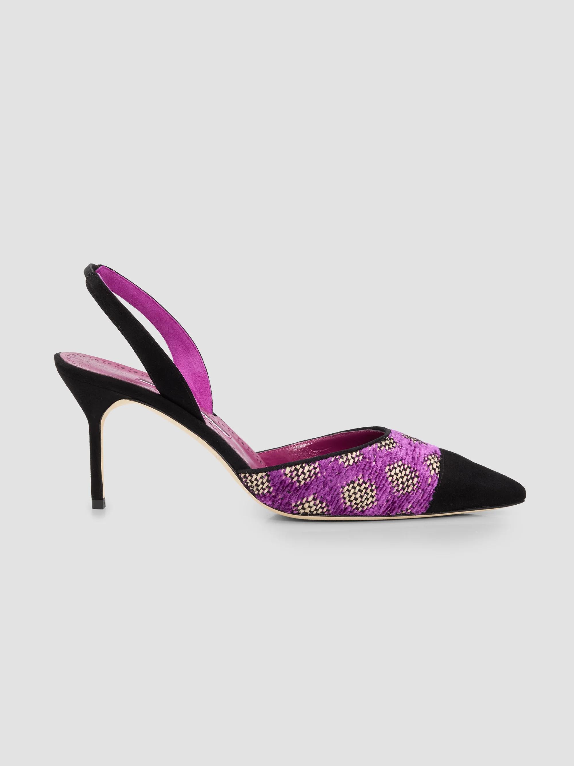 Manolo Blahnik Taylerbinu 90MM Leopard-Print Suede D'Orsay Pumps