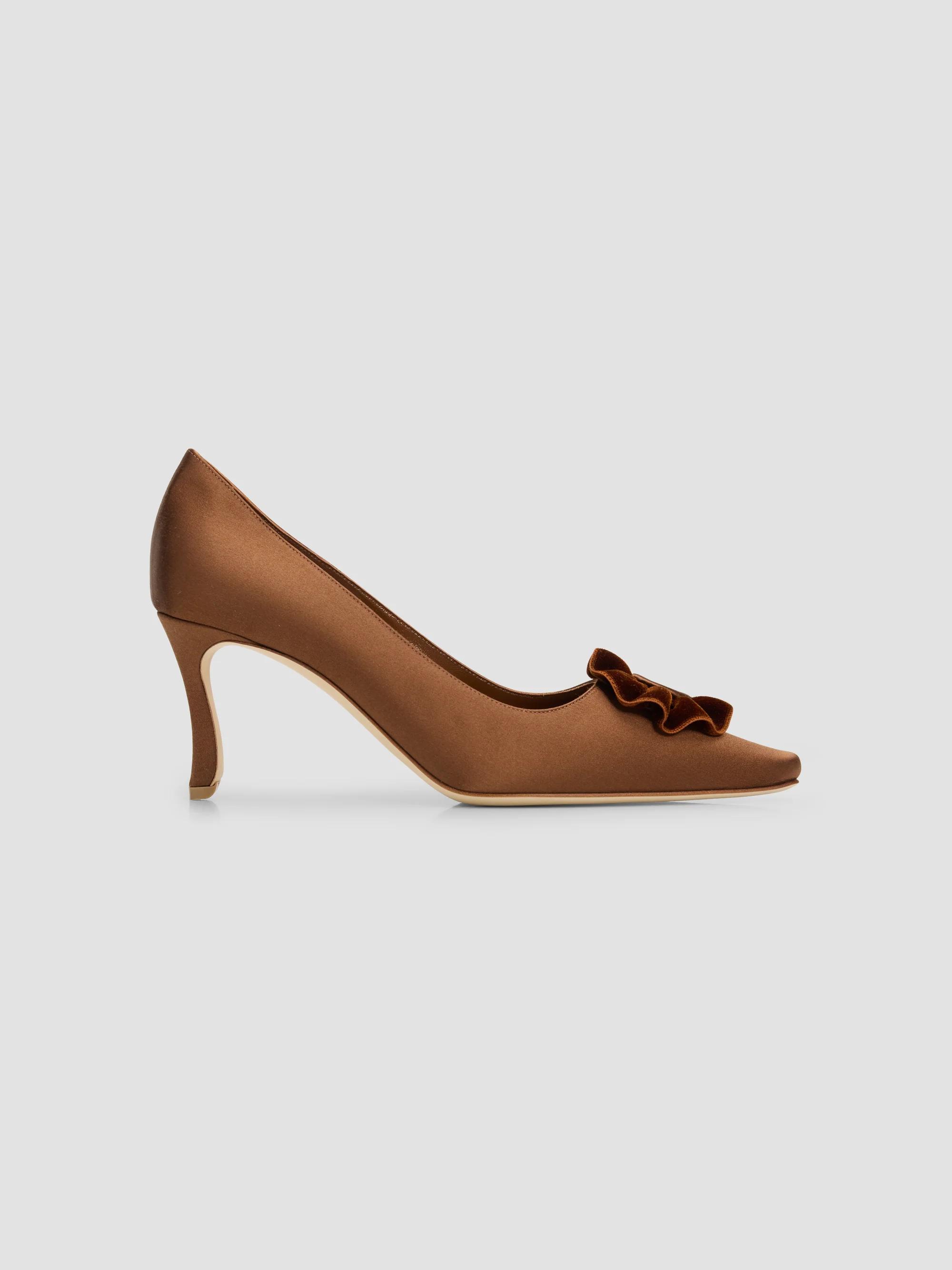 Manolo Blahnik Fortan 70MM Satin Stiletto Pumps | Saks Fifth Avenue