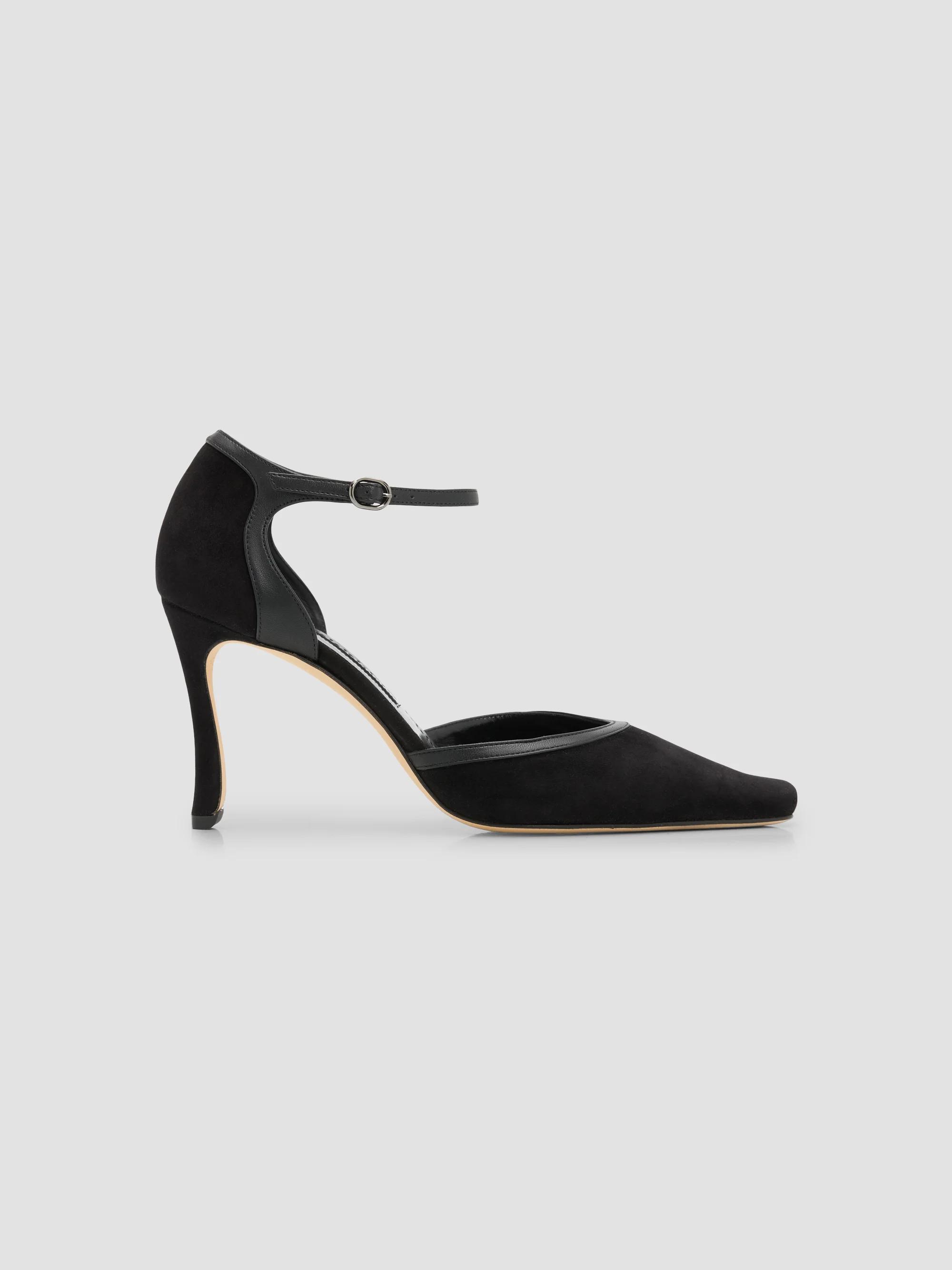 Manolo Blahnik Taylerbinu 90MM Leopard-Print Suede D'Orsay Pumps