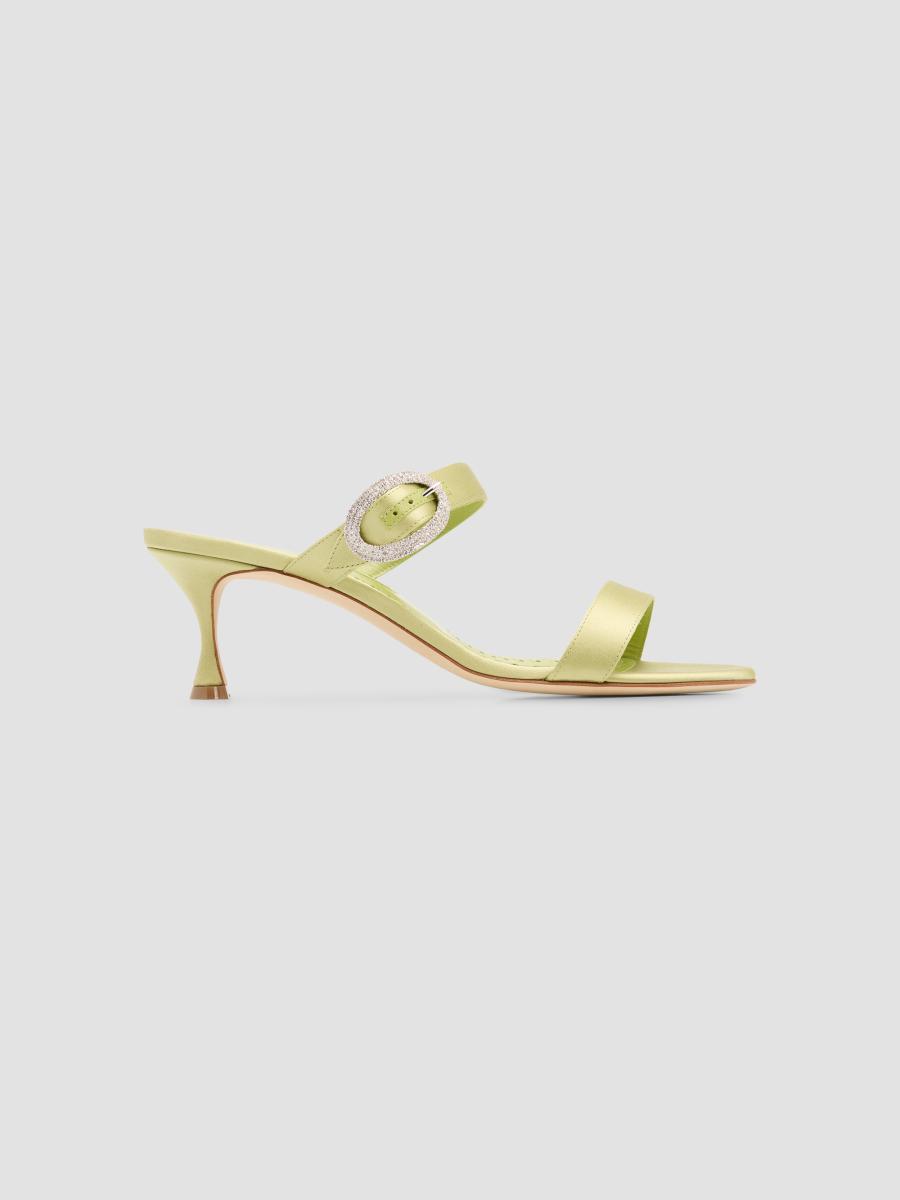 Manolo Blahnik Women's Zutosanmu 50mm Sandals In Medium Green