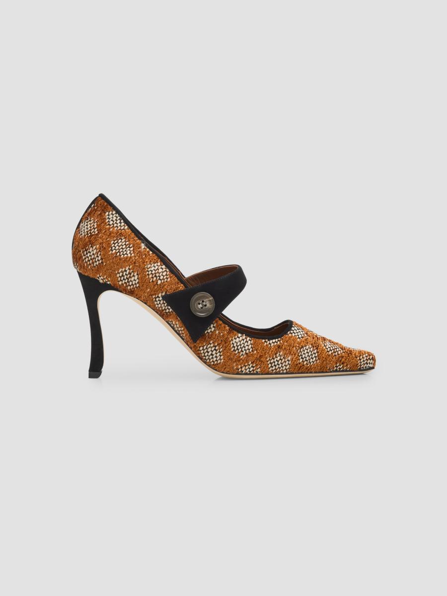 Manolo Blahnik Women's Petronia Geometric Mary Jane Pumps In Black