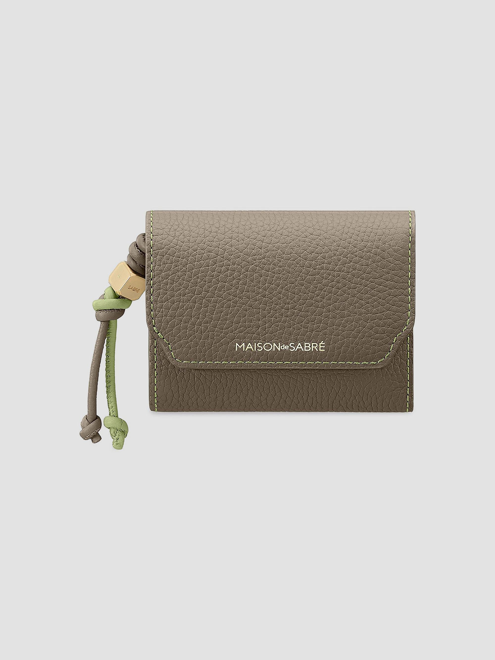 Maison de Sabre Women's Leather Trifold Wallet - Cashmere Matcha | Thumbnail 6