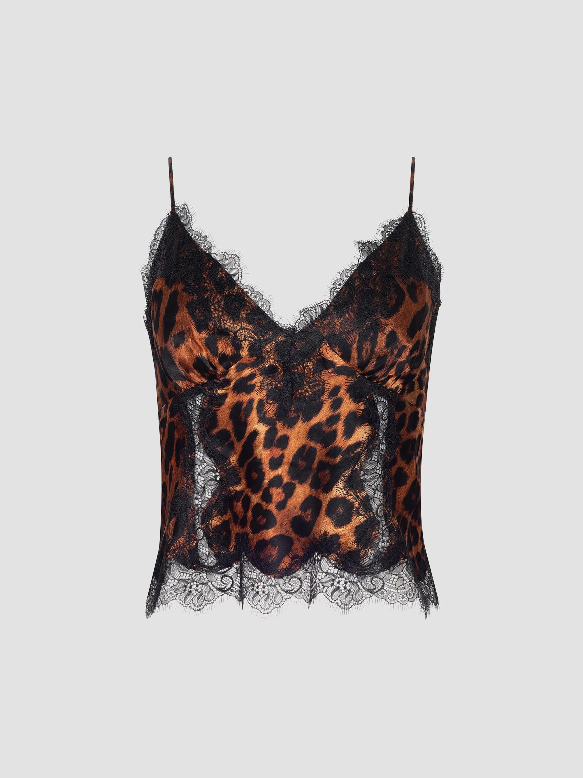 L'AGENCE Kimber Lace-Trim Silk Cami | Saks Fifth Avenue