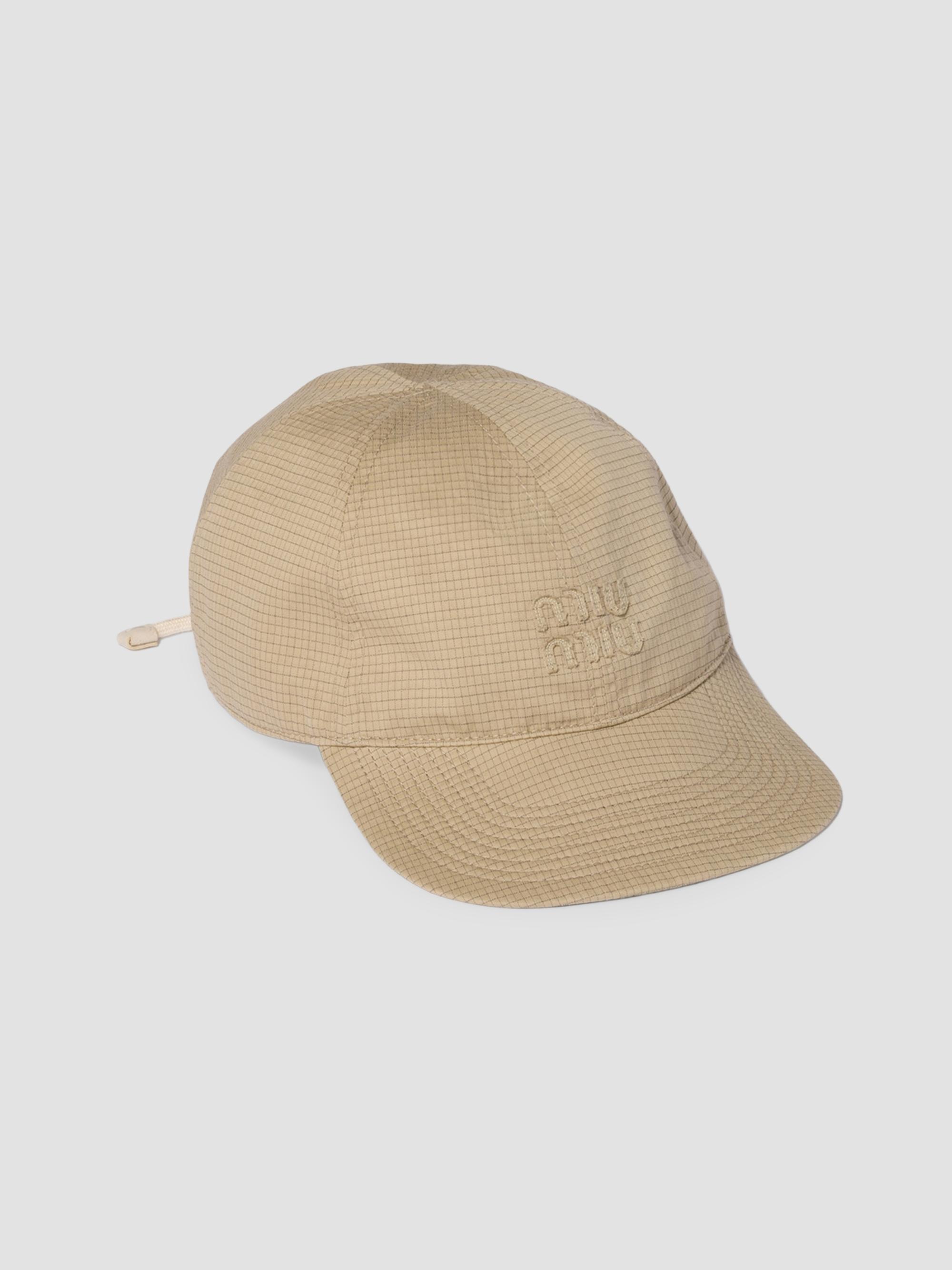 miu miu エコシアリングキャップ　アイボリー Miu Miu Drill Baseball Cap | Saks Fifth Avenue