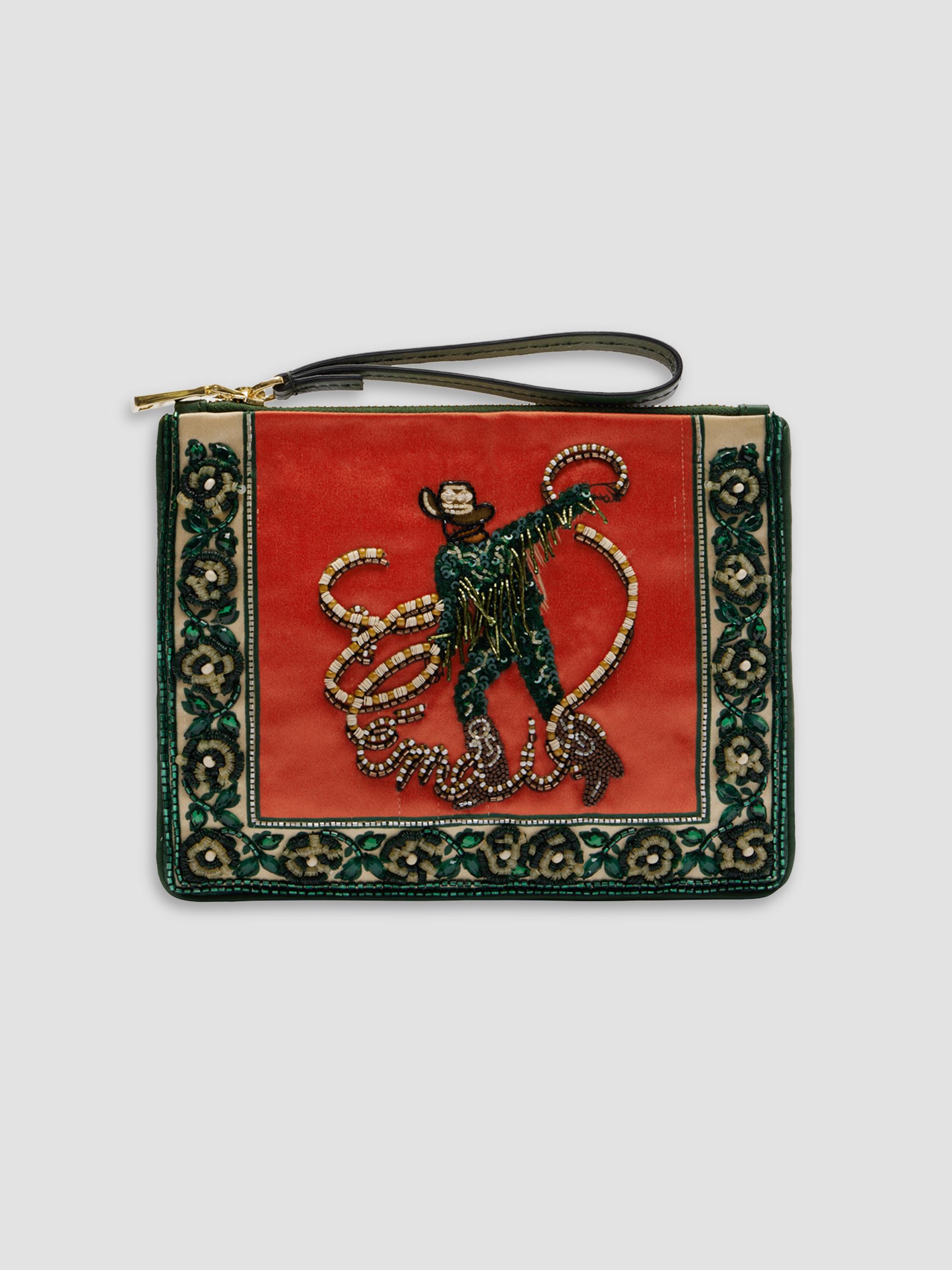 ALÉMAIS Ace Cowboy Embellished Clutch | Saks Fifth Avenue