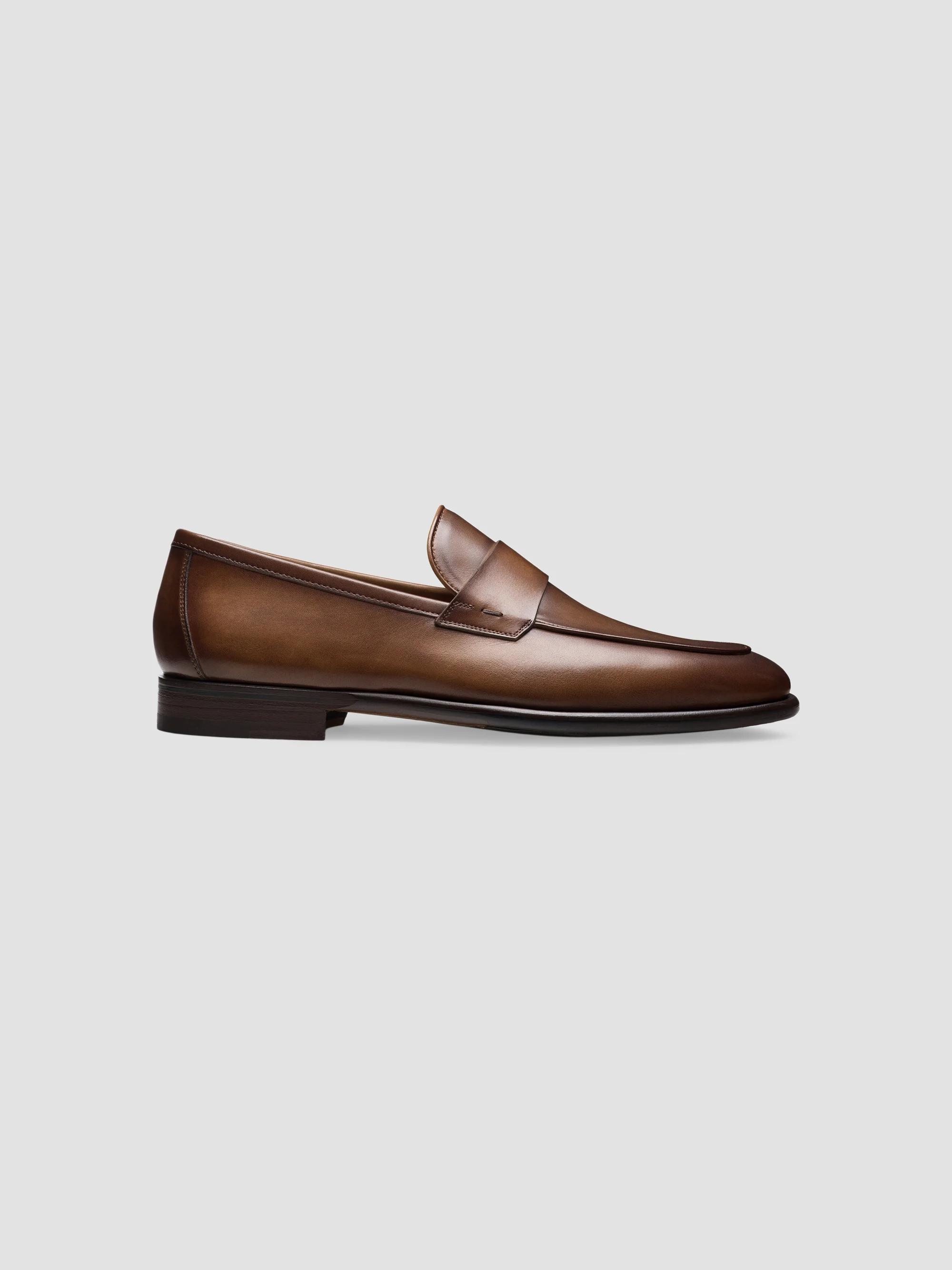 Santoni Leather Penny Loafers | Saks Fifth Avenue