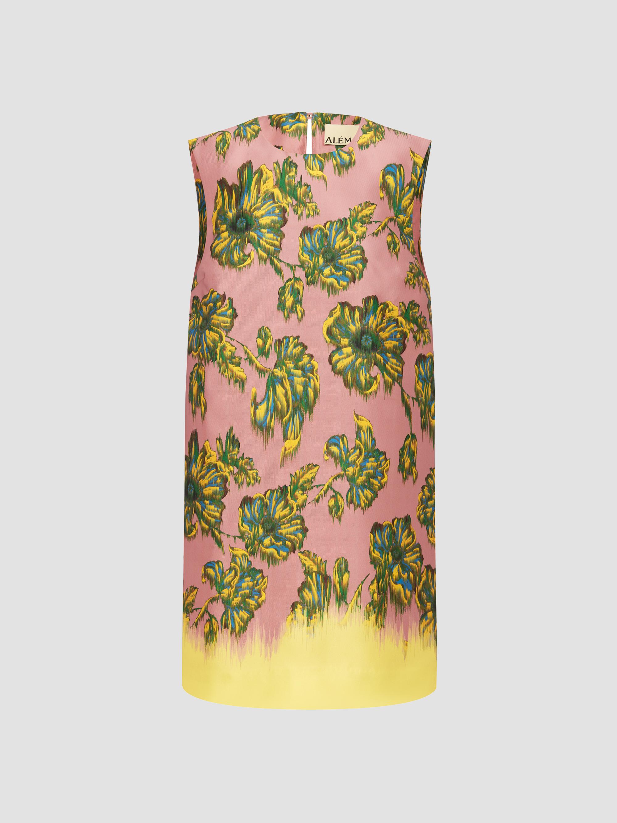 ALÉMAIS Women's Faye Floral Satin Mini Dress | Thumbnail 7