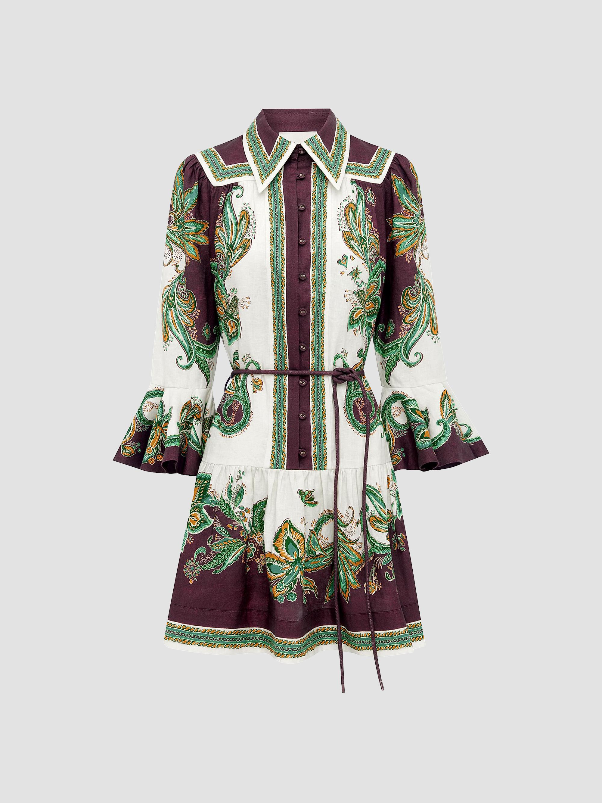 designer shirt dress Karl Lagerfeld Paris Women's Poplin Short-Sleeve Collared Striped Cotton - Soft White/Mid Navy Multi handcrafted at La Fuoris own atelier. Women's Shirtdress Designer Dresses |