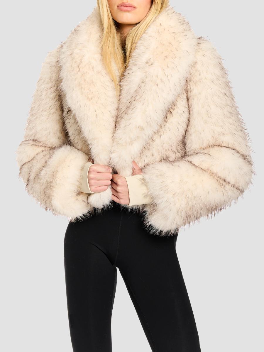 SAM. Vienna Faux-Fur Crop Jacket | Saks Fifth Avenue