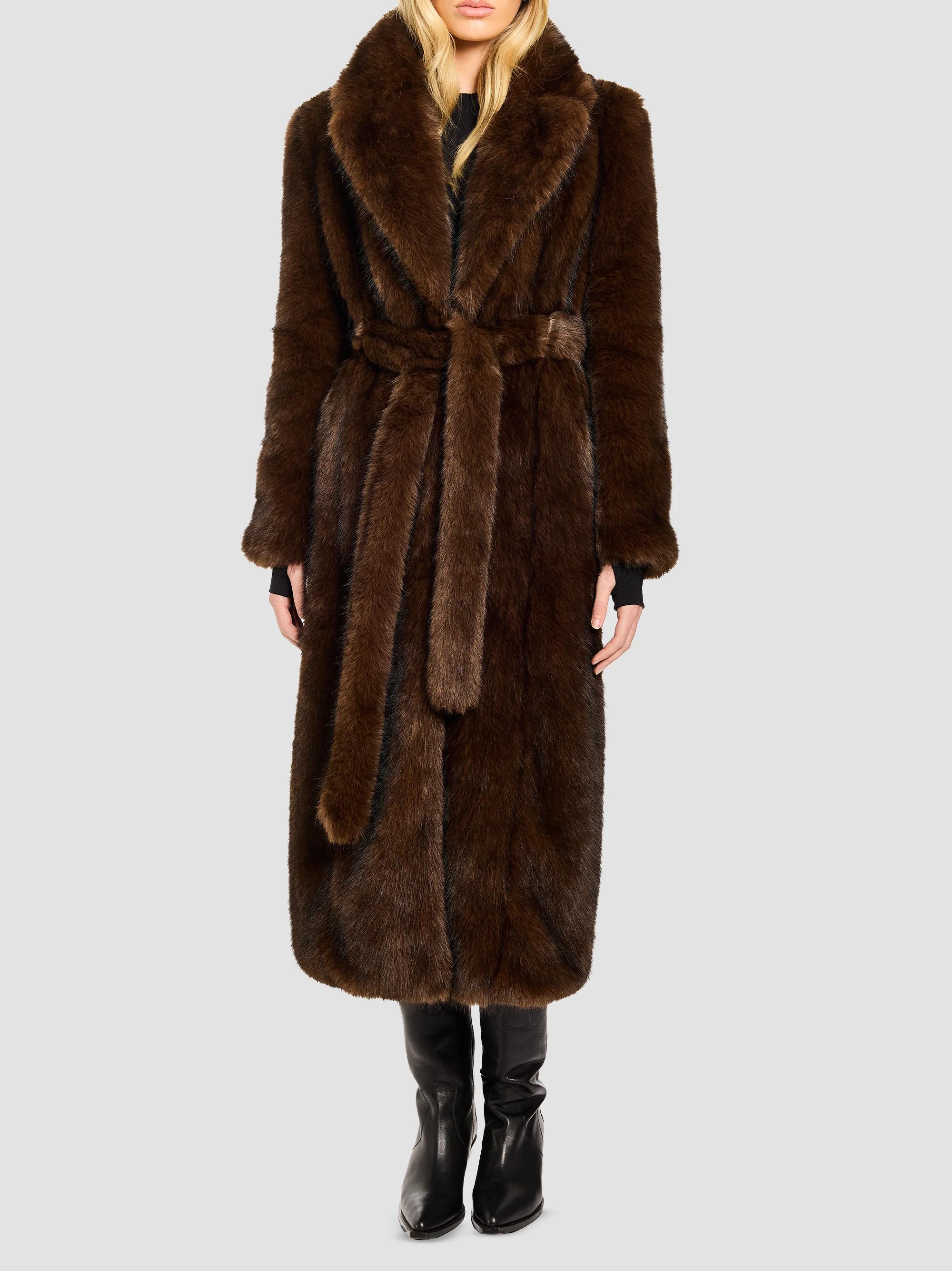 Mercer Collective Mink Stripe Faux-Fur Coat | Saks Fifth Avenue