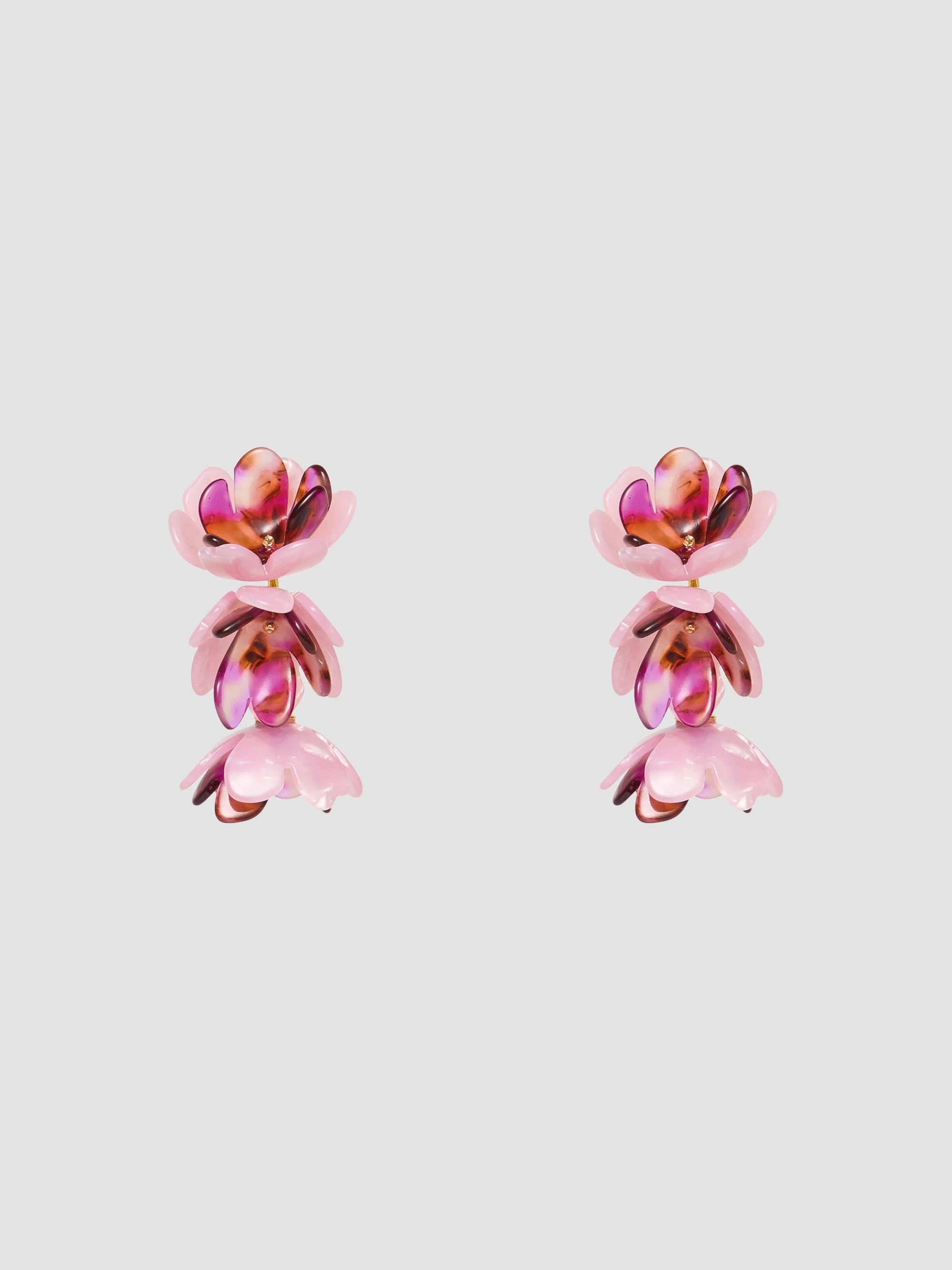 Lele Sadoughi Women's Wildberry Mini Rose Drop Earrings - Wildberry