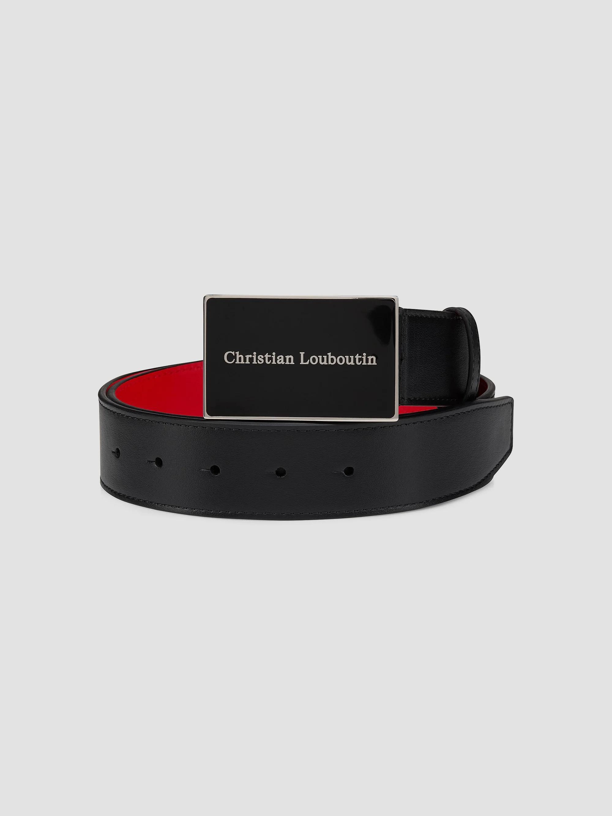 Christian Louboutin Bettina Reversible Leather Belt, Black Christian Louboutin Bettina | Saks Fifth Avenue main image 3