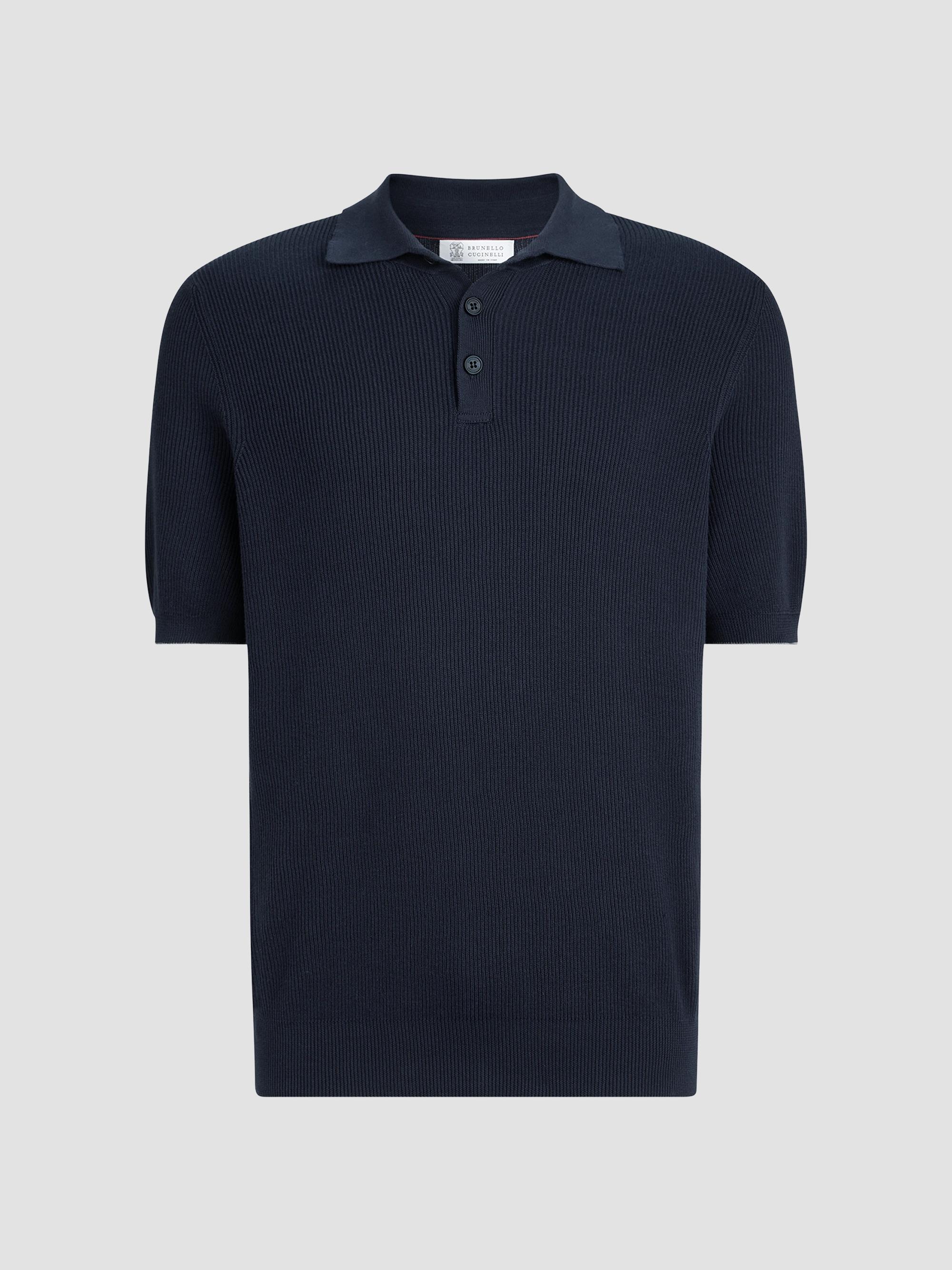 Brunello Cucinelli Cotton English Rib Knit Polo Shirt | Saks Fifth