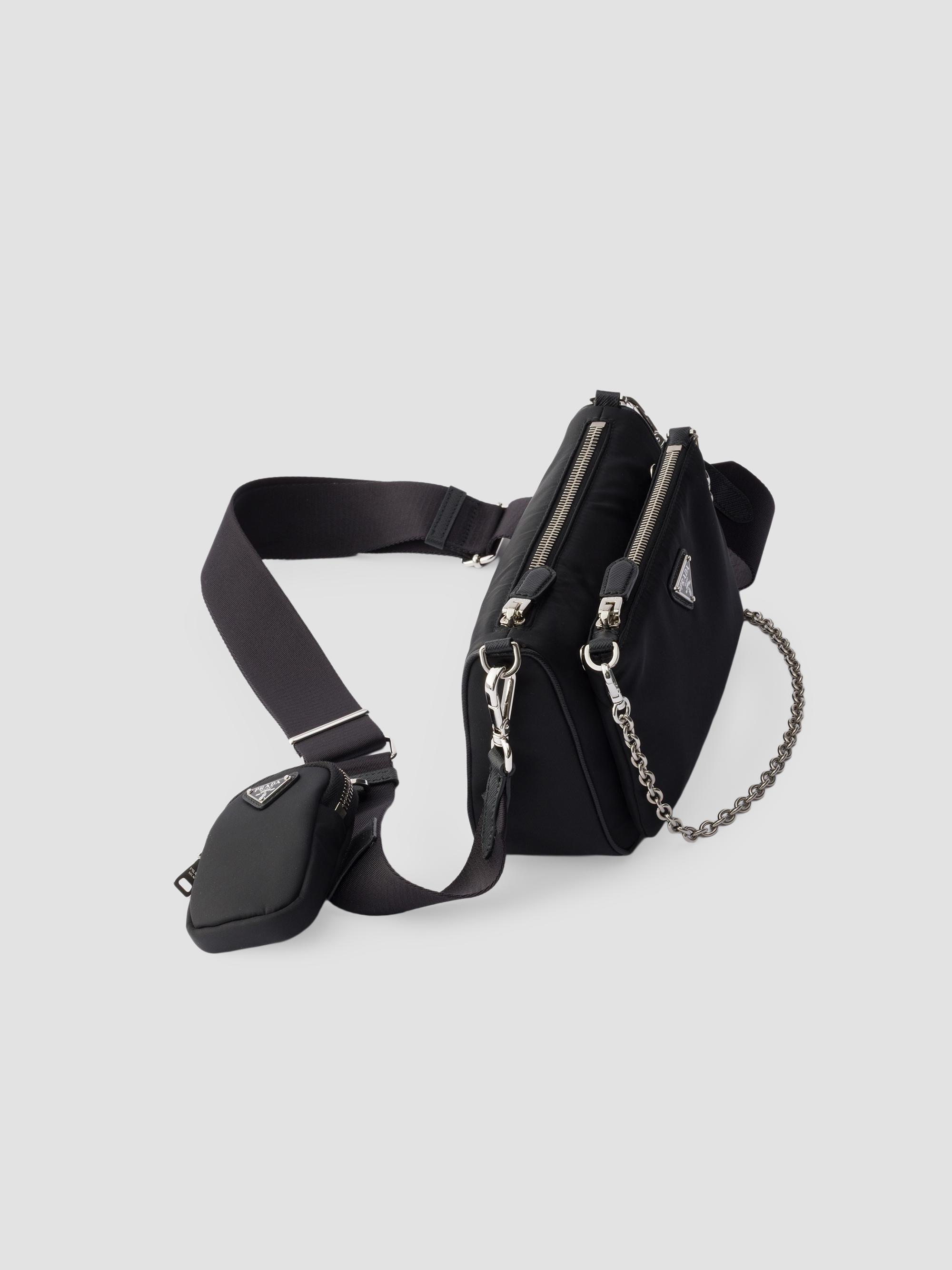 PRADA Re-Nylon ミニショルダーバッグ ブラック Prada Re-Nylon and Saffiano Leather Mini Shoulder Bag | Saks Fifth