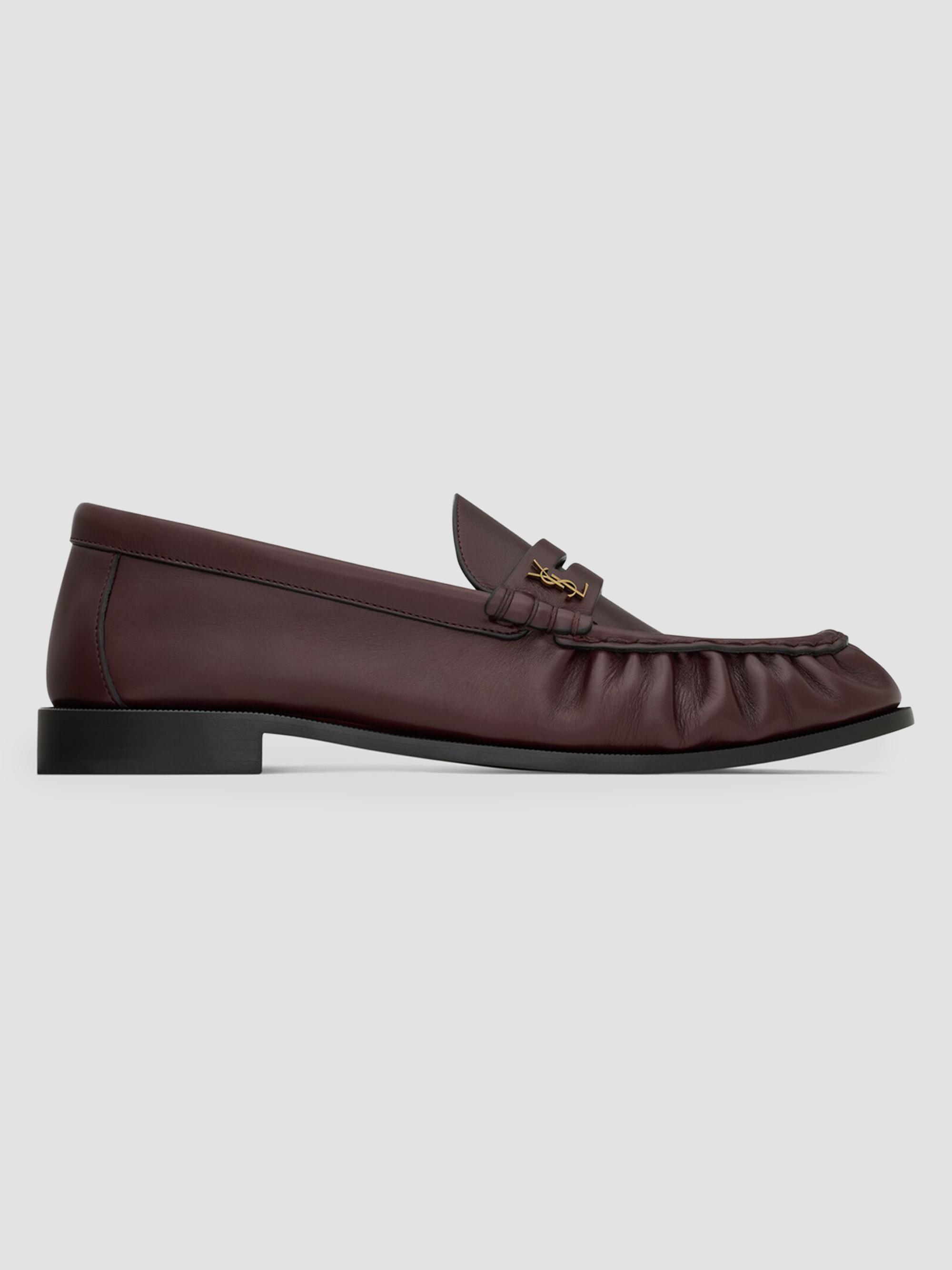Saint Laurent Men's Le Loafers Supple in Smooth Leather - Helios Bordeaux | Thumbnail 5