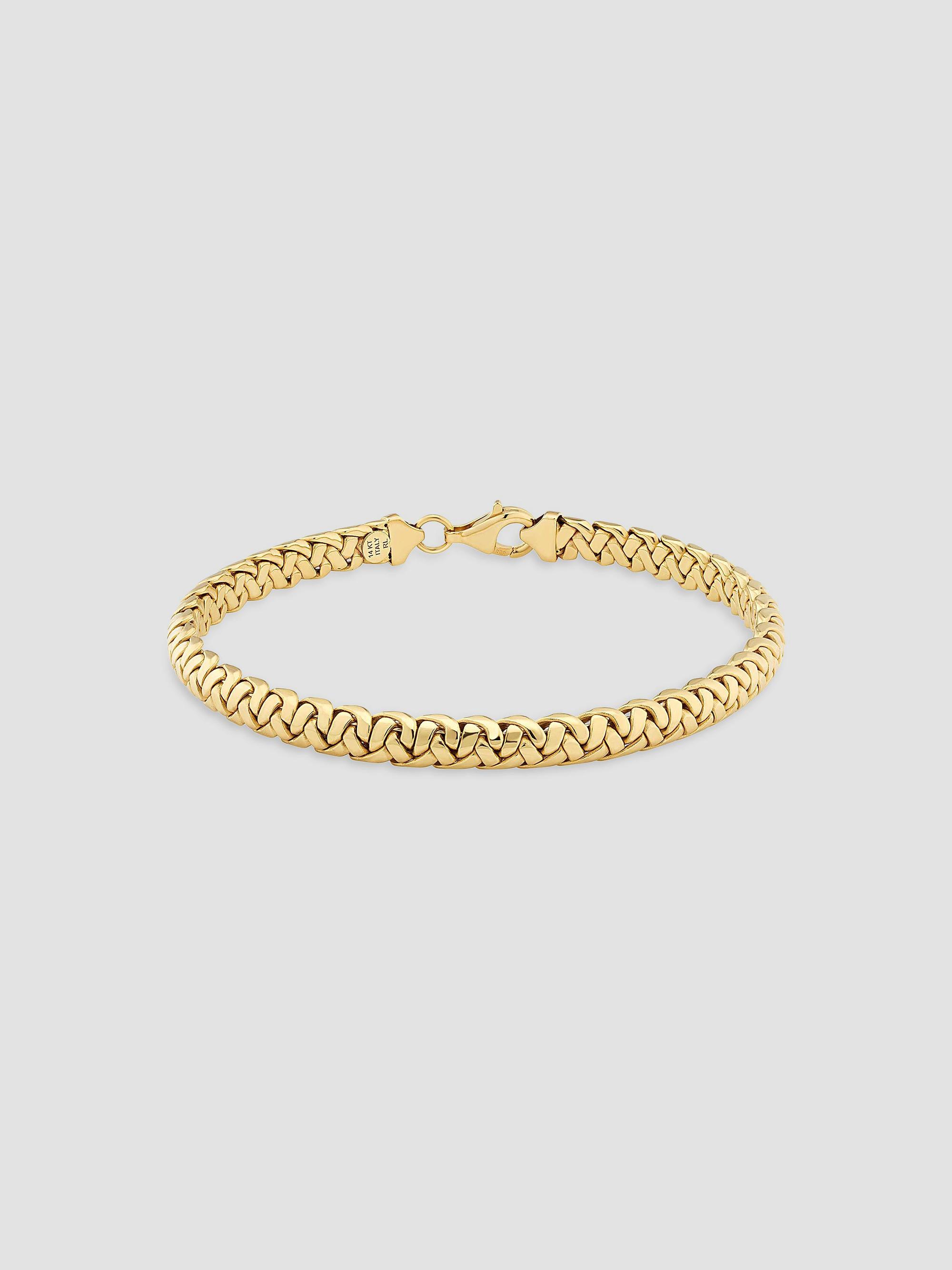 Oradina Women's 14K Yellow Gold Caesar Bangle Bracelet - Gold - Size 7.5