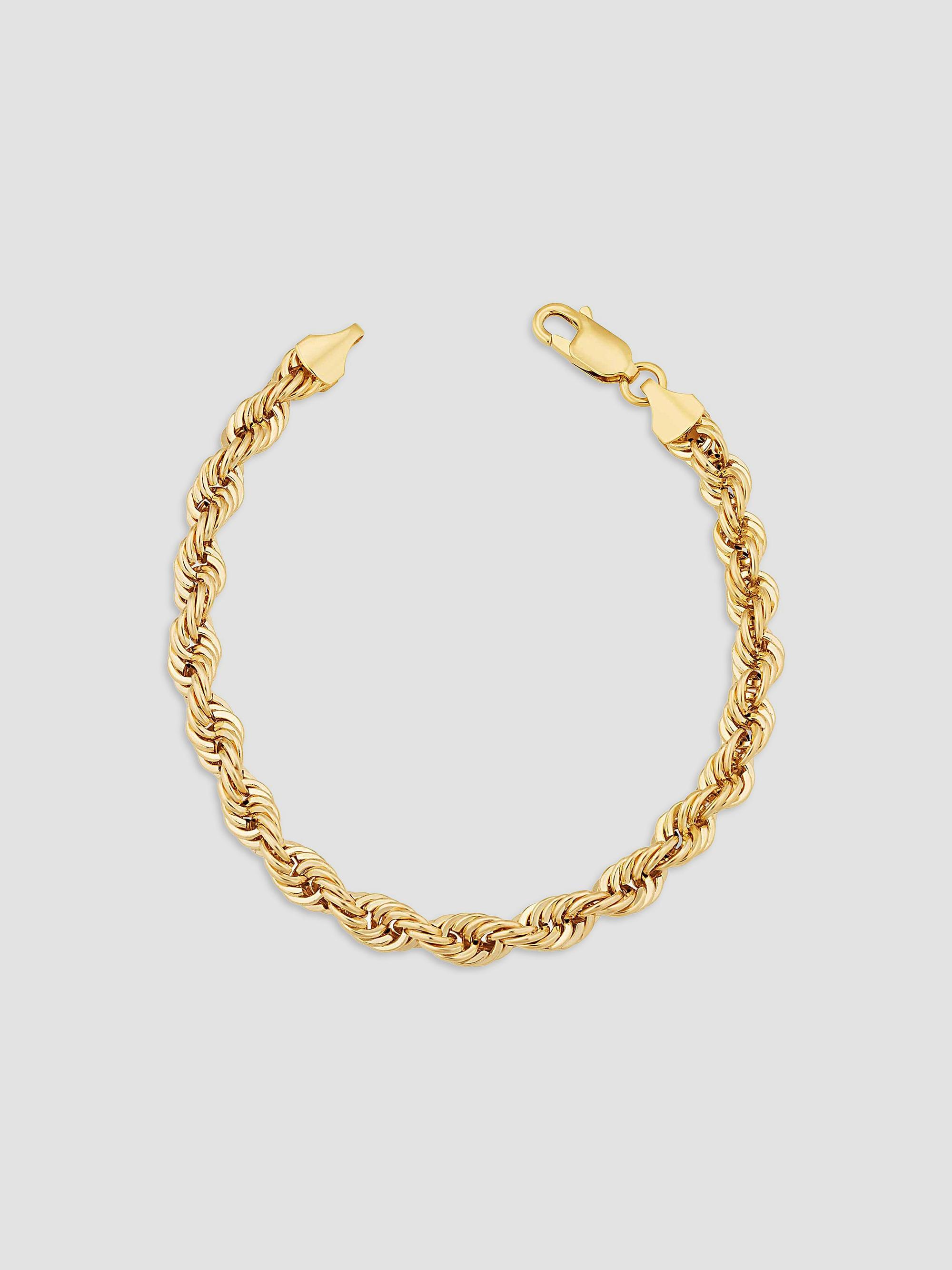 Oradina Women's 14K Yellow Gold Roman Rope Statement Bracelet - Gold - Size 6.5