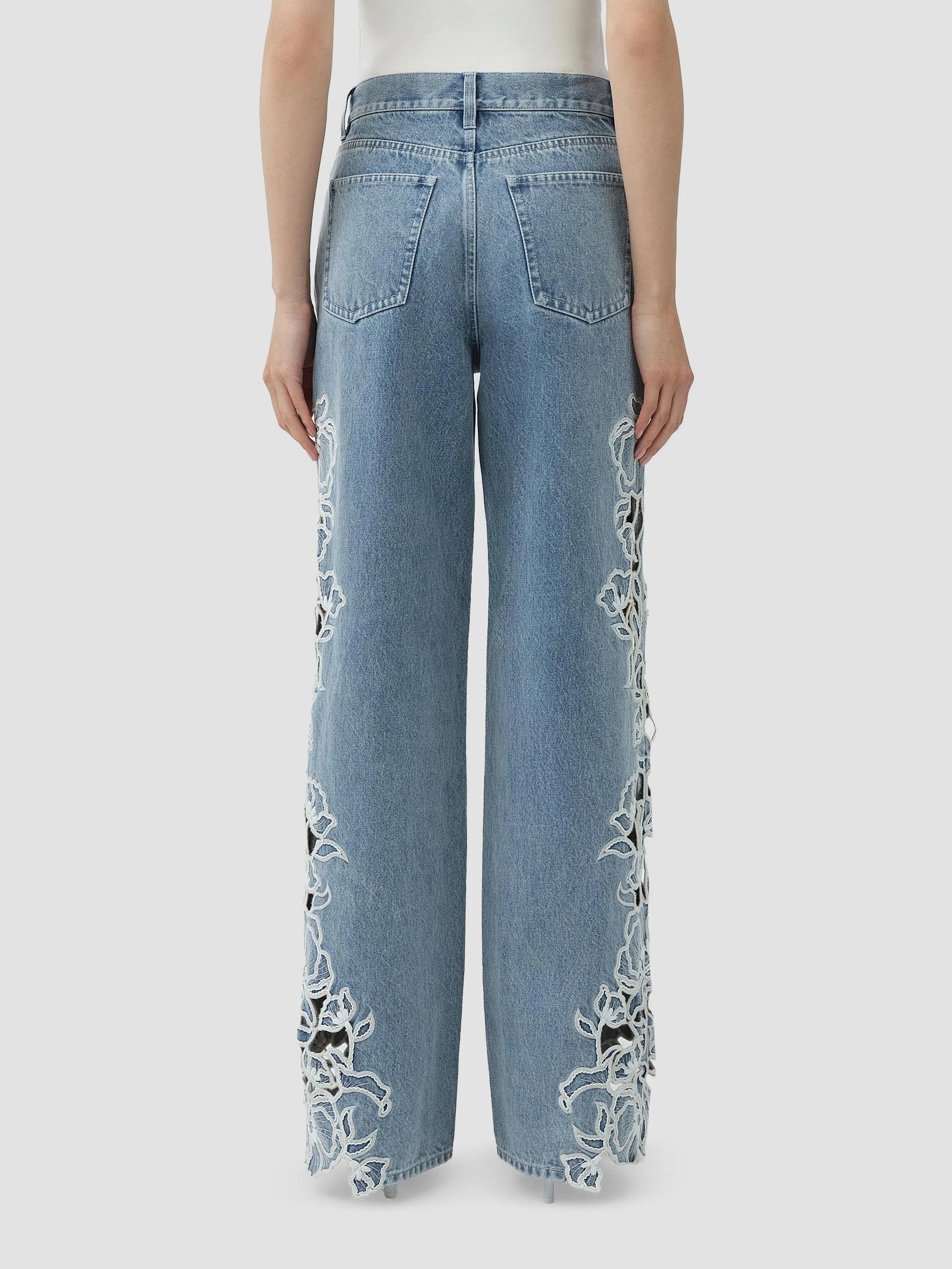 SIMKHAI Porter Embroidered Jeans | Saks Fifth Avenue