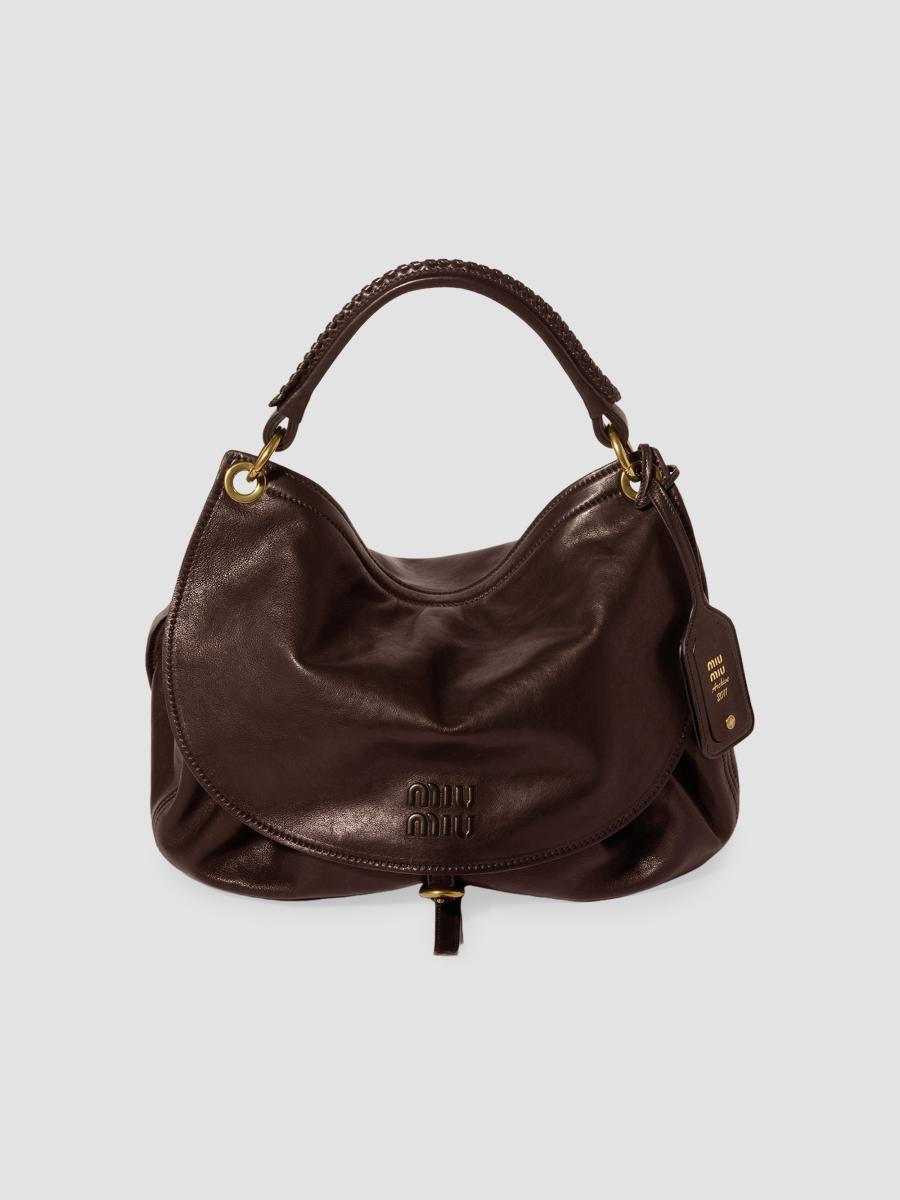 Miu Miu Rendezvous Leather Hobo Bag | Saks Fifth Avenue