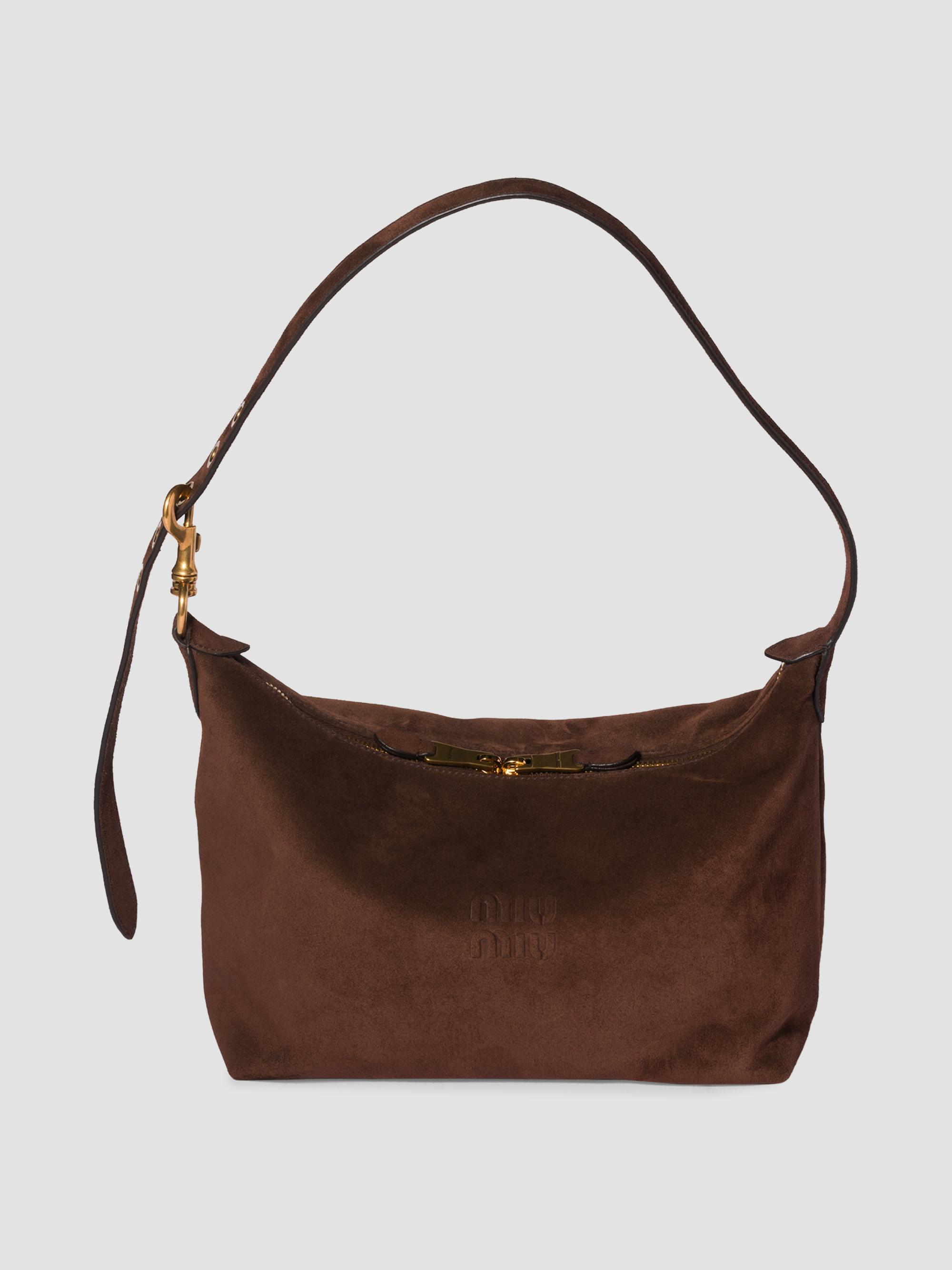 Prada Fold Large Suede Shoulder Bag | Saks Fifth Avenue