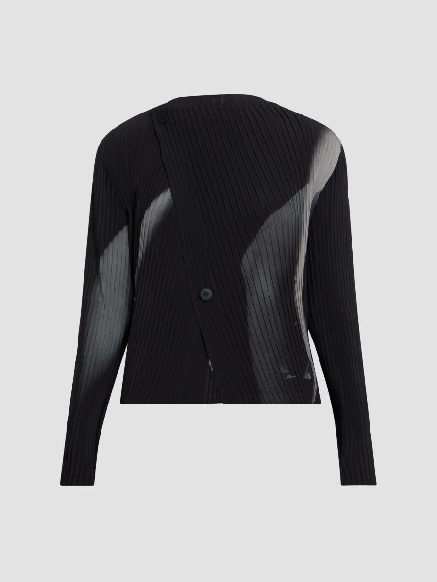 Issey Miyake Hands of Lover Printed Pleated Cardigan | Saks Fifth