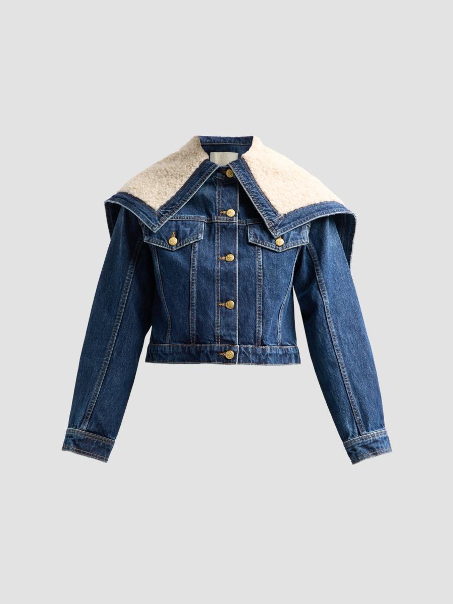 Ulla Johnson Women's The Sybil Faux-shearling Hooded Denim Jacket In Nile