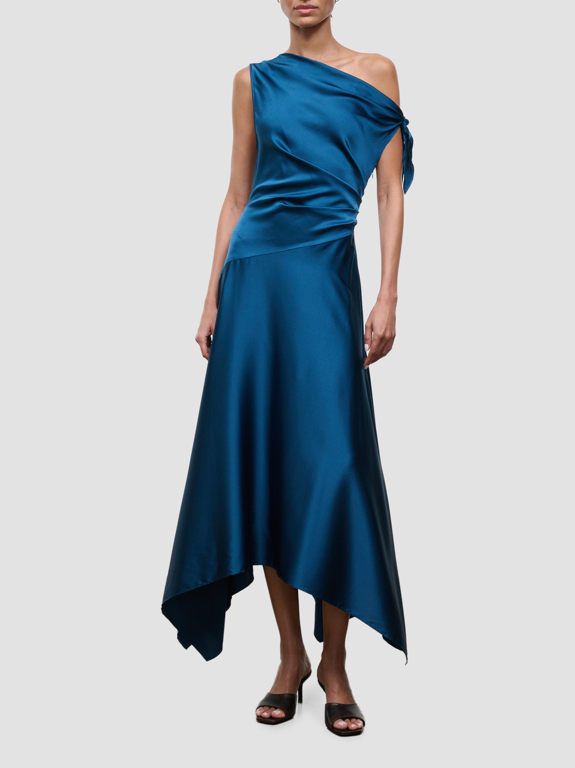 STAUD, Portia Silk Dress in Harbor, Size 6