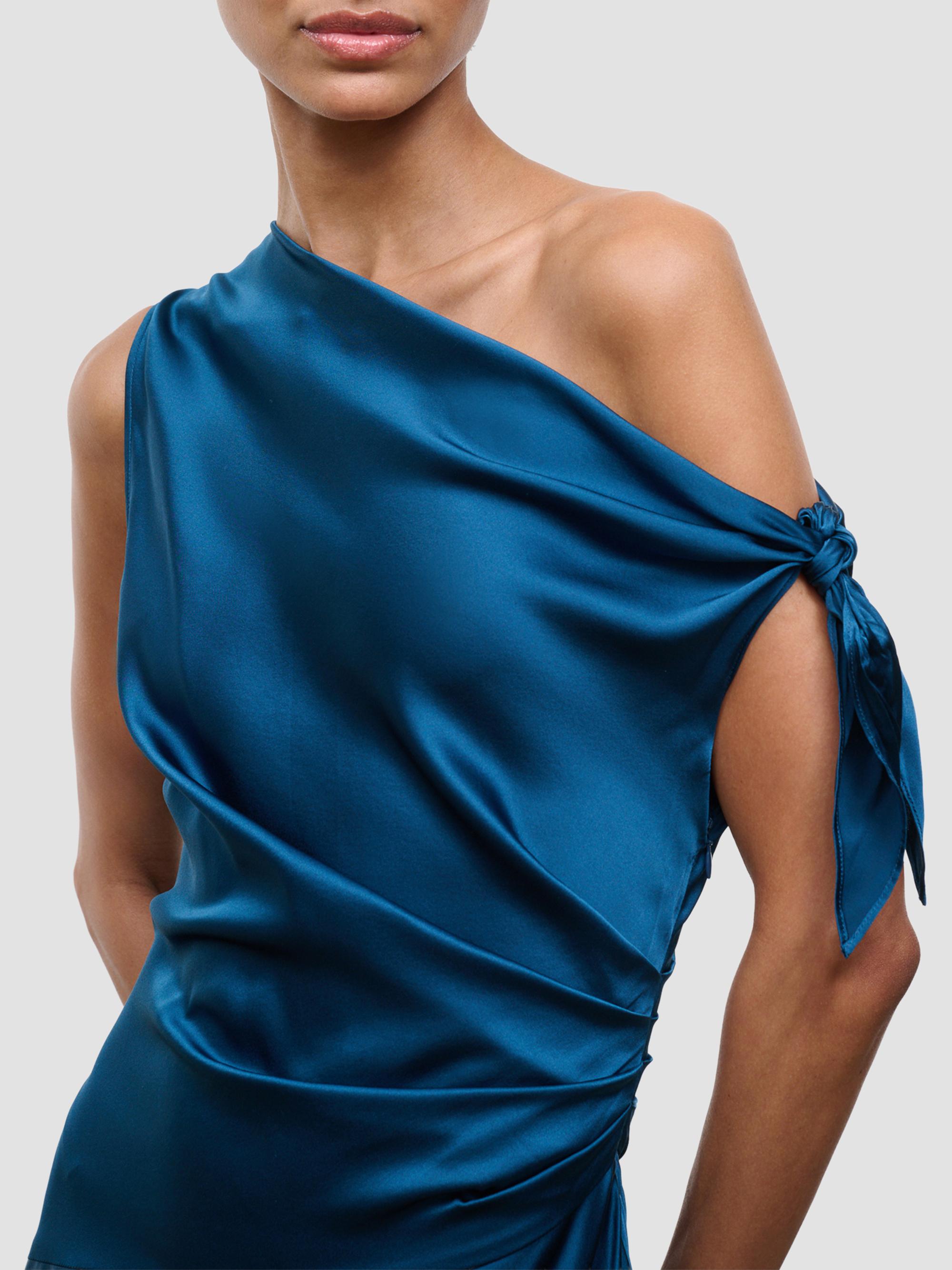 STAUD, Portia Silk Dress in Harbor, Size 6