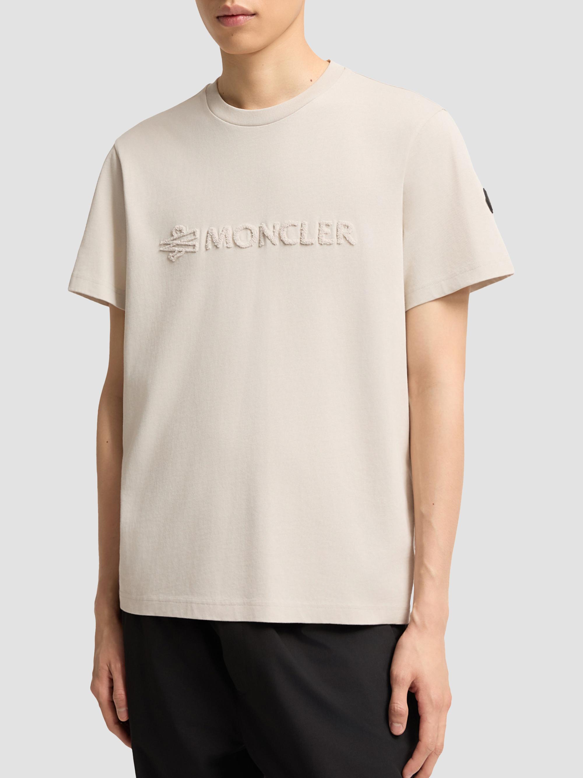 Moncler Men's Crewneck T-Shirt in Cotton - White | Thumbnail 2
