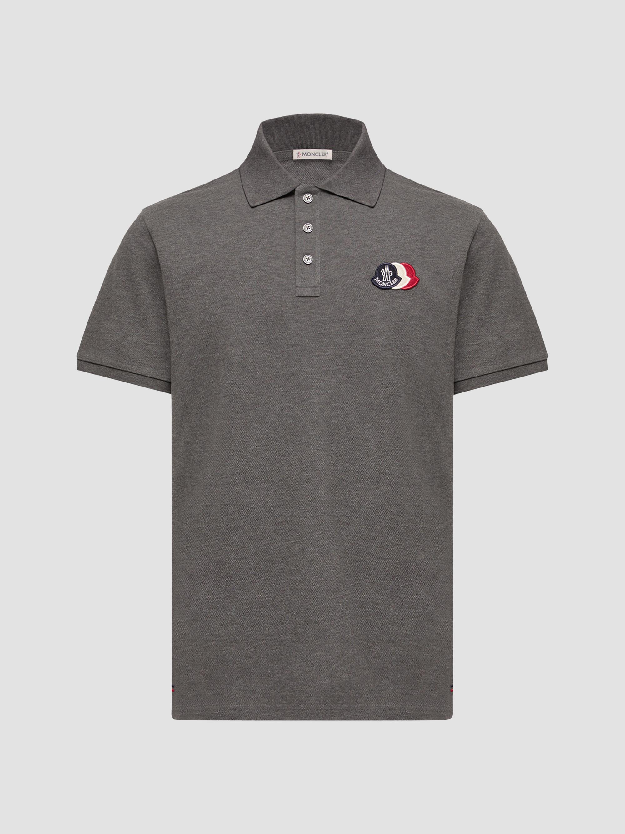 Moncler Men's Polo Shirt in Cotton Piquet - Dark Gray