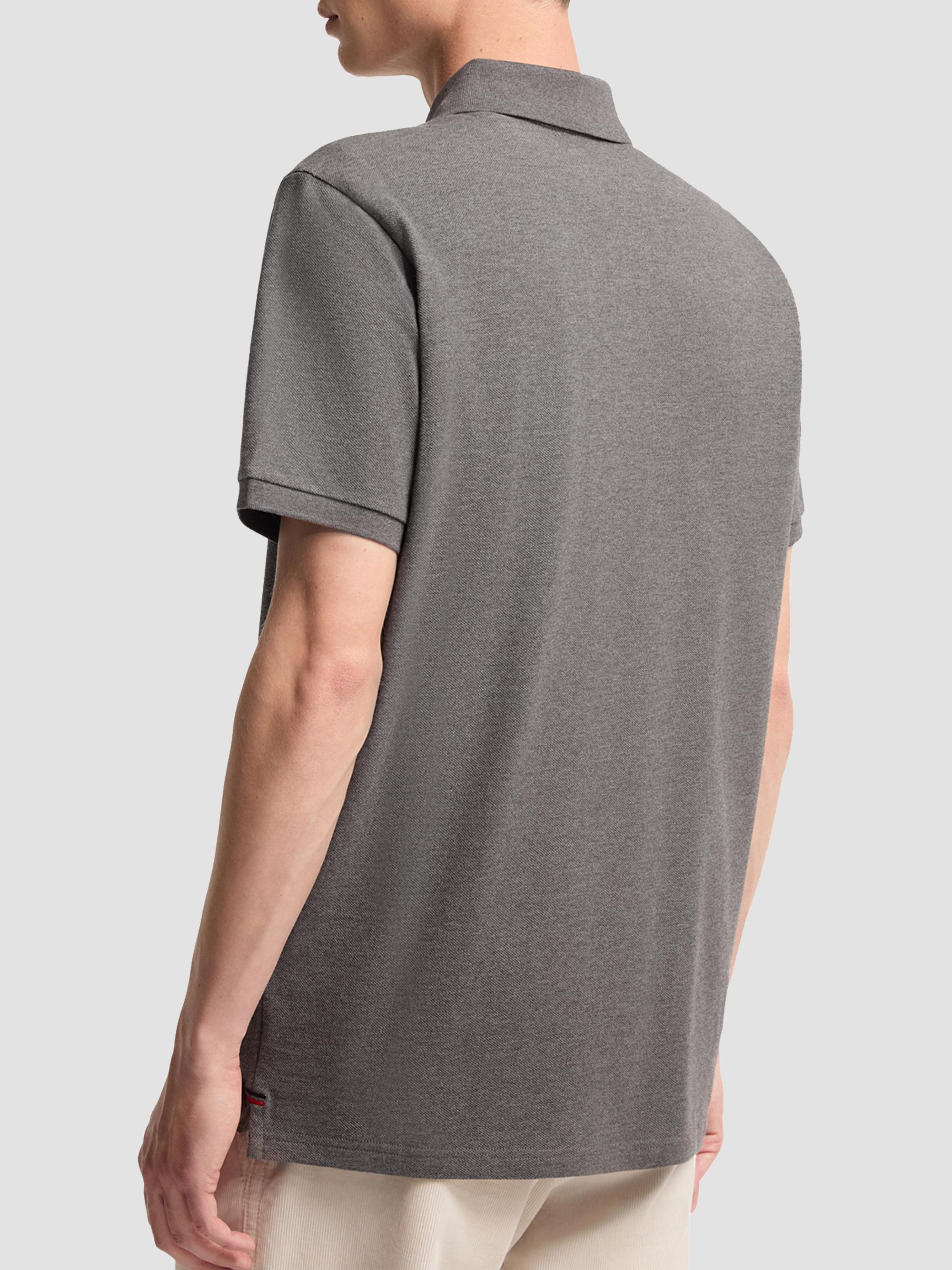 Moncler Men's Polo Shirt in Cotton Piquet - Dark Gray | Thumbnail 3