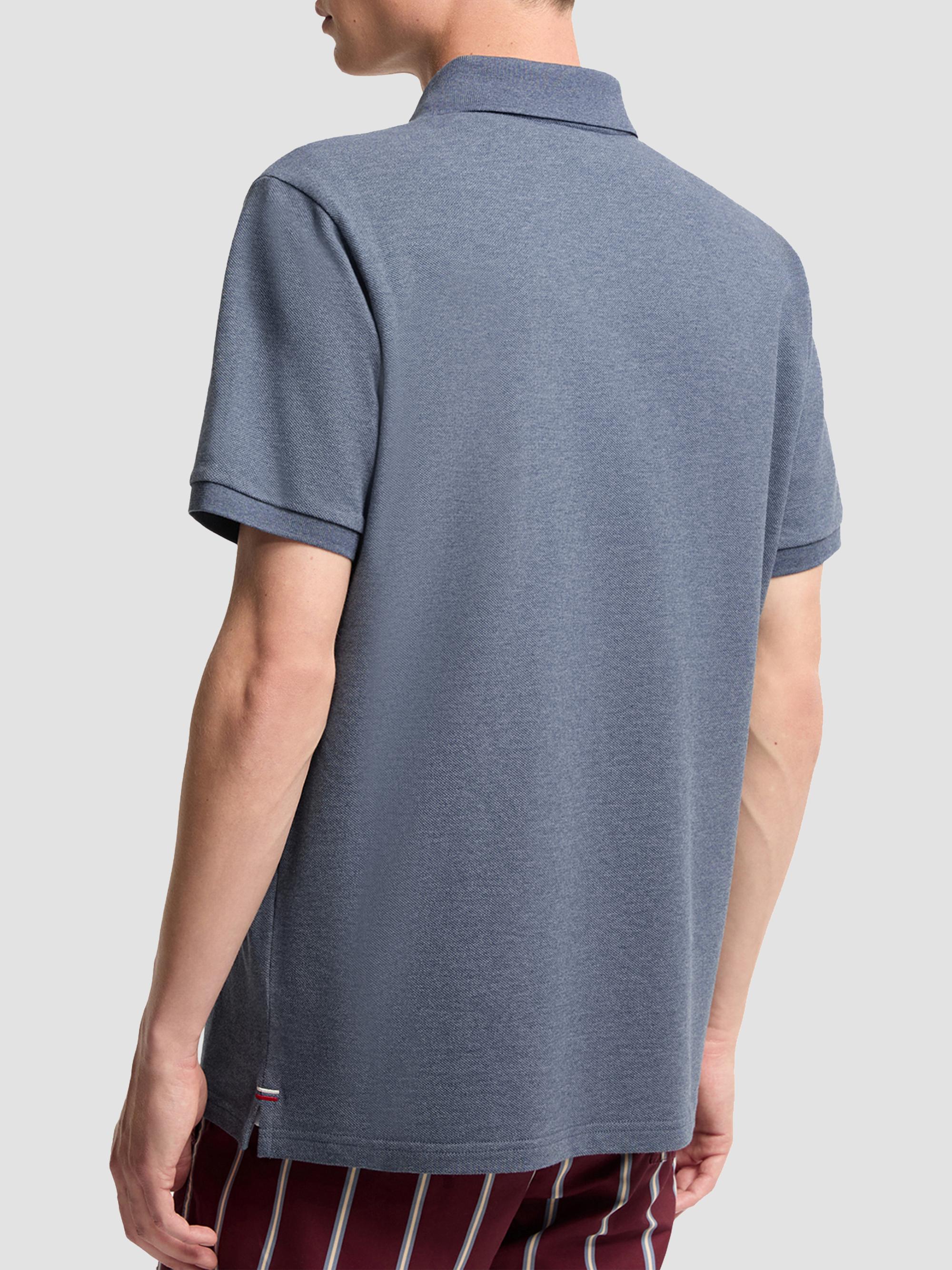 Moncler Men's Polo Shirt in Cotton Piquet - Dusty Blue | Thumbnail 3