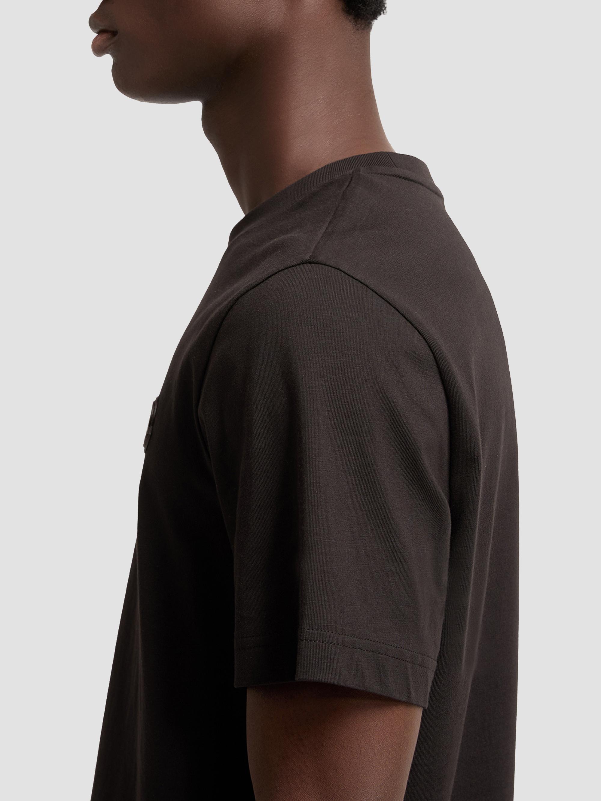 Moncler Men's Crewneck T-Shirt in Cotton - Black | Thumbnail 4