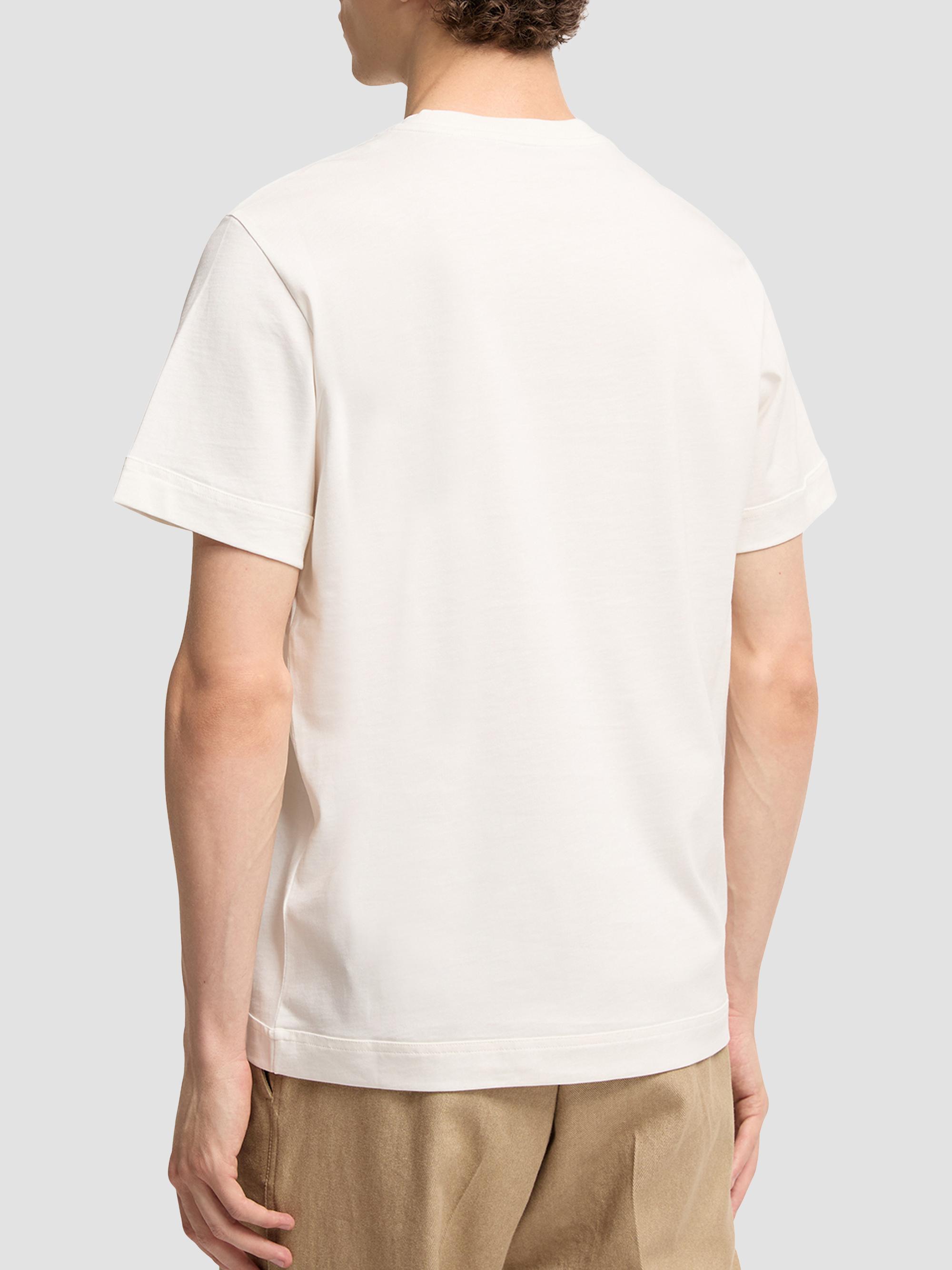 Moncler Men's Crewneck T-Shirt in Cotton - White | Thumbnail 3