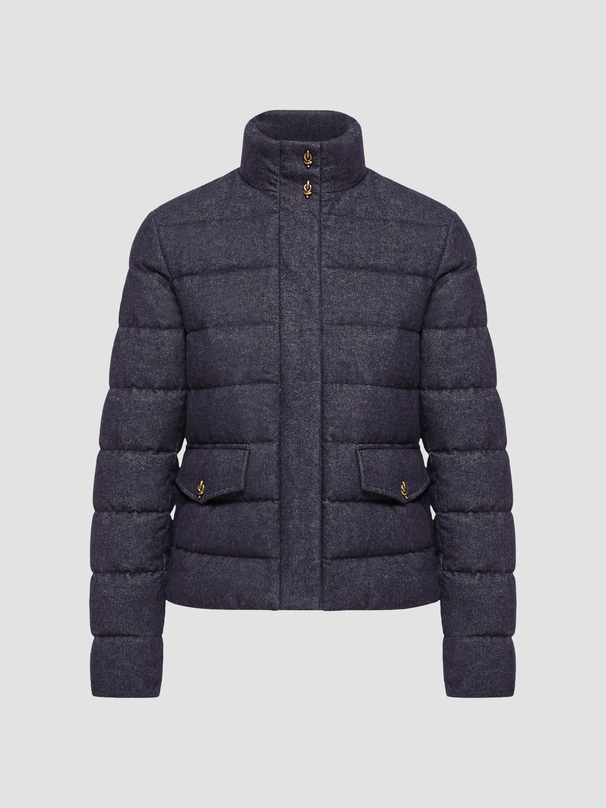 Moncler Women's Bessettez Puffer Coat in Cotton - Navy Blue