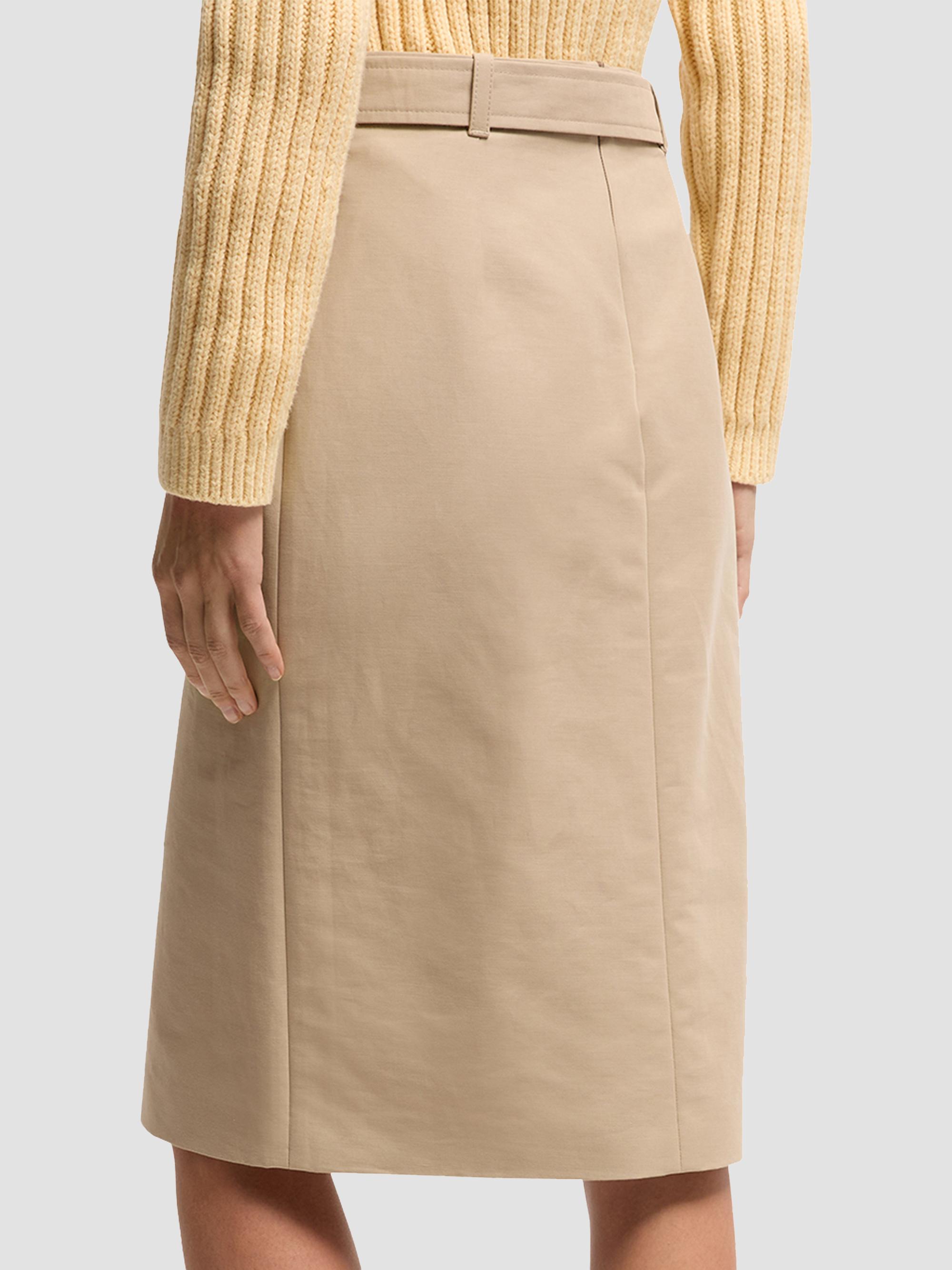 Moncler Women's Skirt in Cotton with Belt - Beige | Thumbnail 3