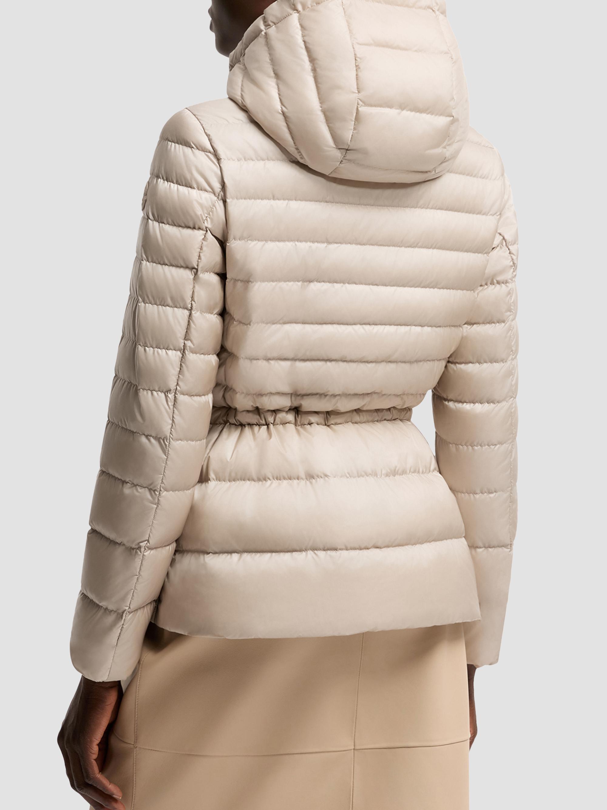 Moncler Women's Raies Puffer Coat with Hood - Light Beige | Thumbnail 3