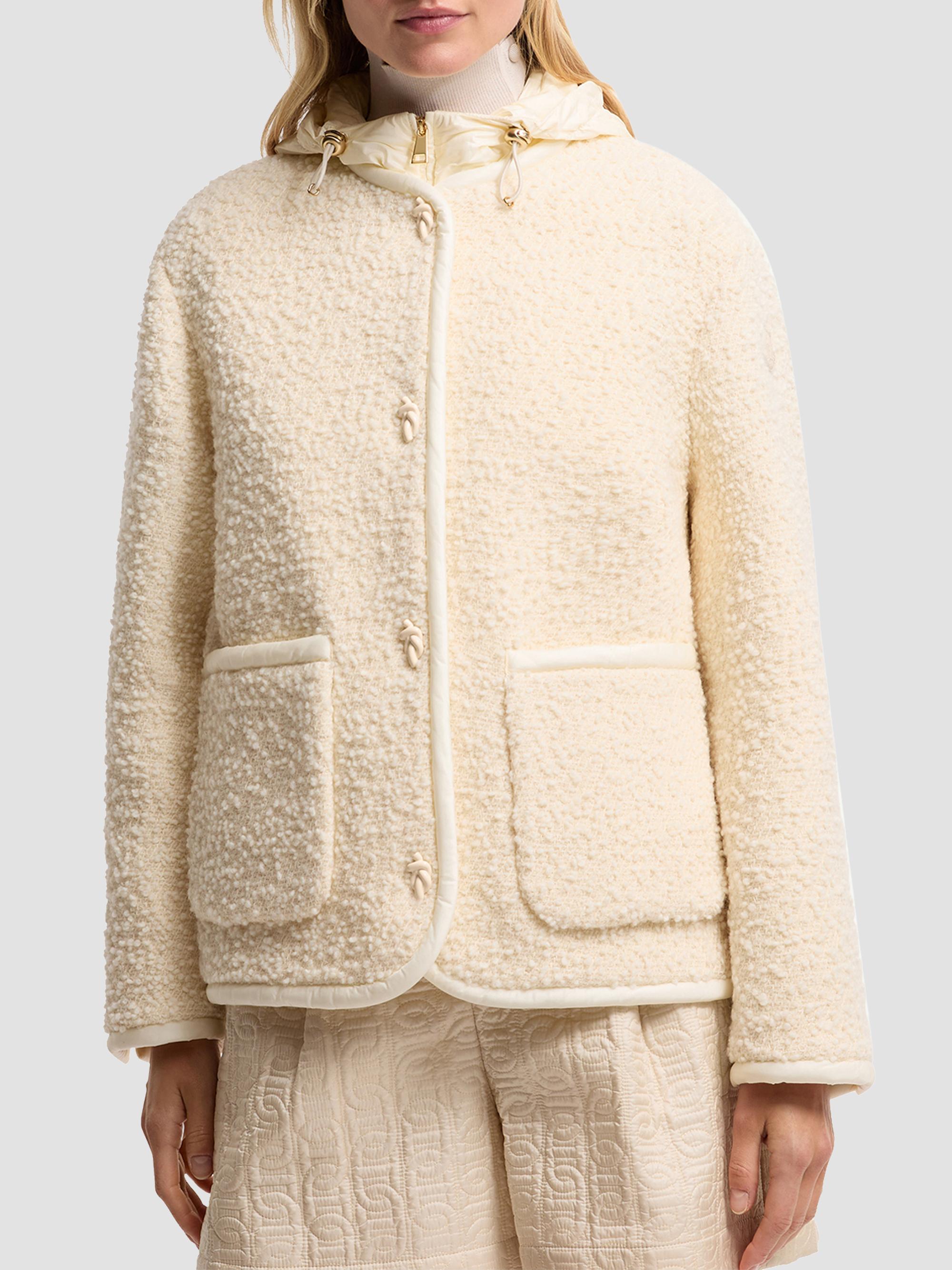 Moncler Women's Hylesine 3-in-1 Puffer Coat in Wool and Cotton Blend - White | Thumbnail 2