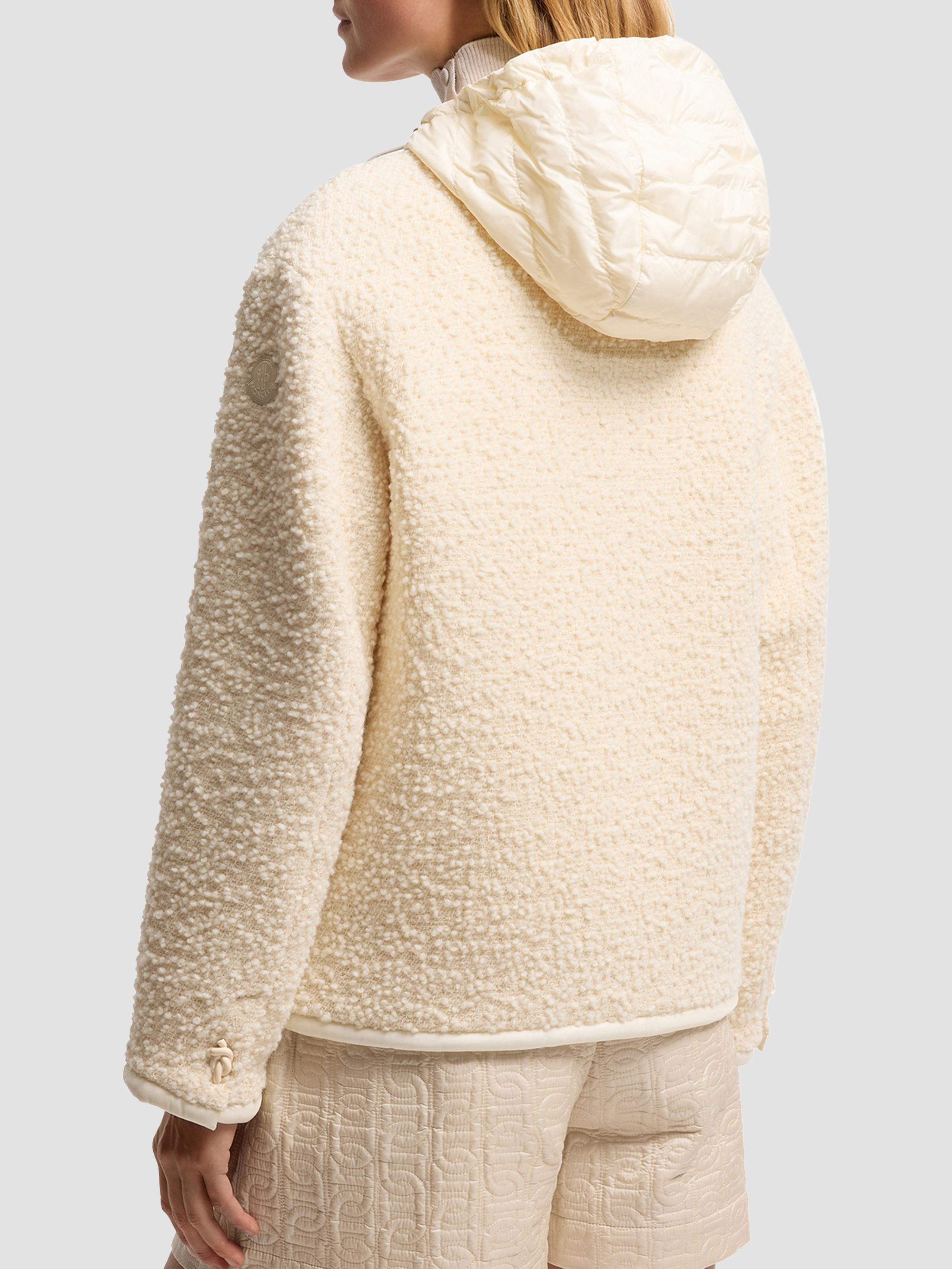 Moncler Women's Hylesine 3-in-1 Puffer Coat in Wool and Cotton Blend - White | Thumbnail 3