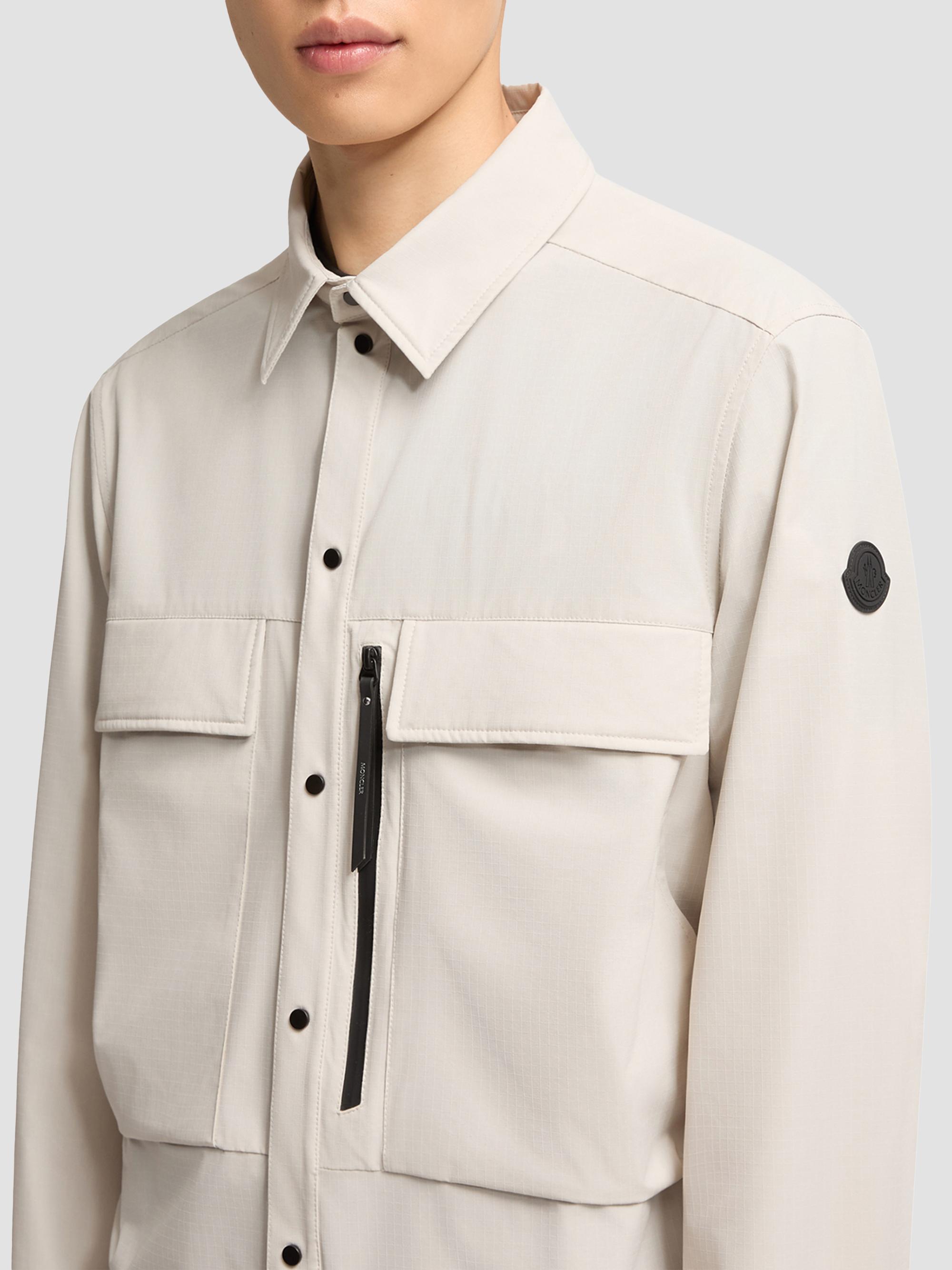 Moncler Men's Zip-Up Shacket - White | Thumbnail 4